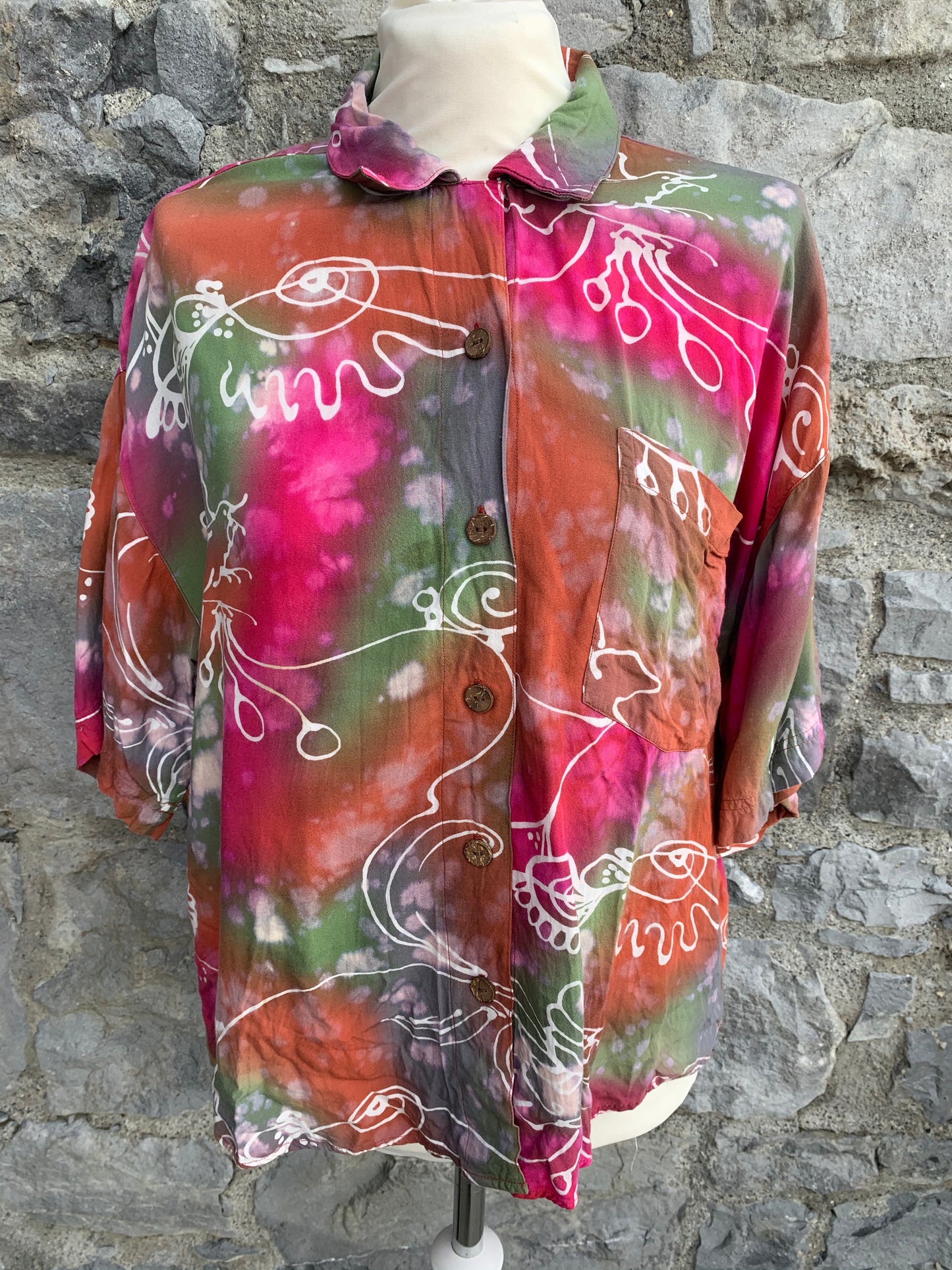 Didi 80s tie dye abstract shirt uk 14-16