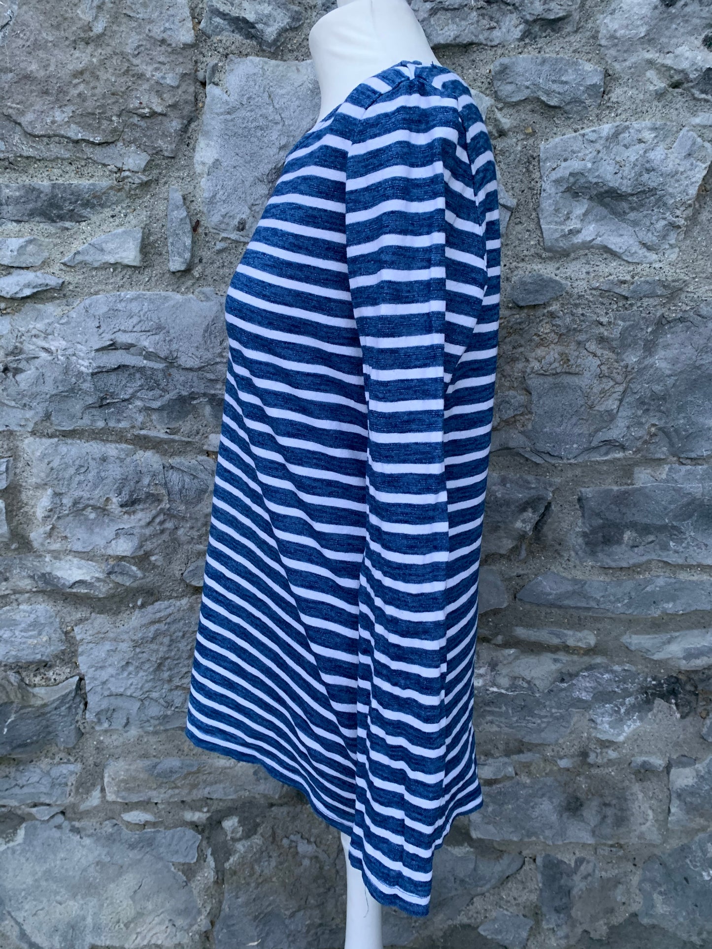 Blue&white stripy top Small