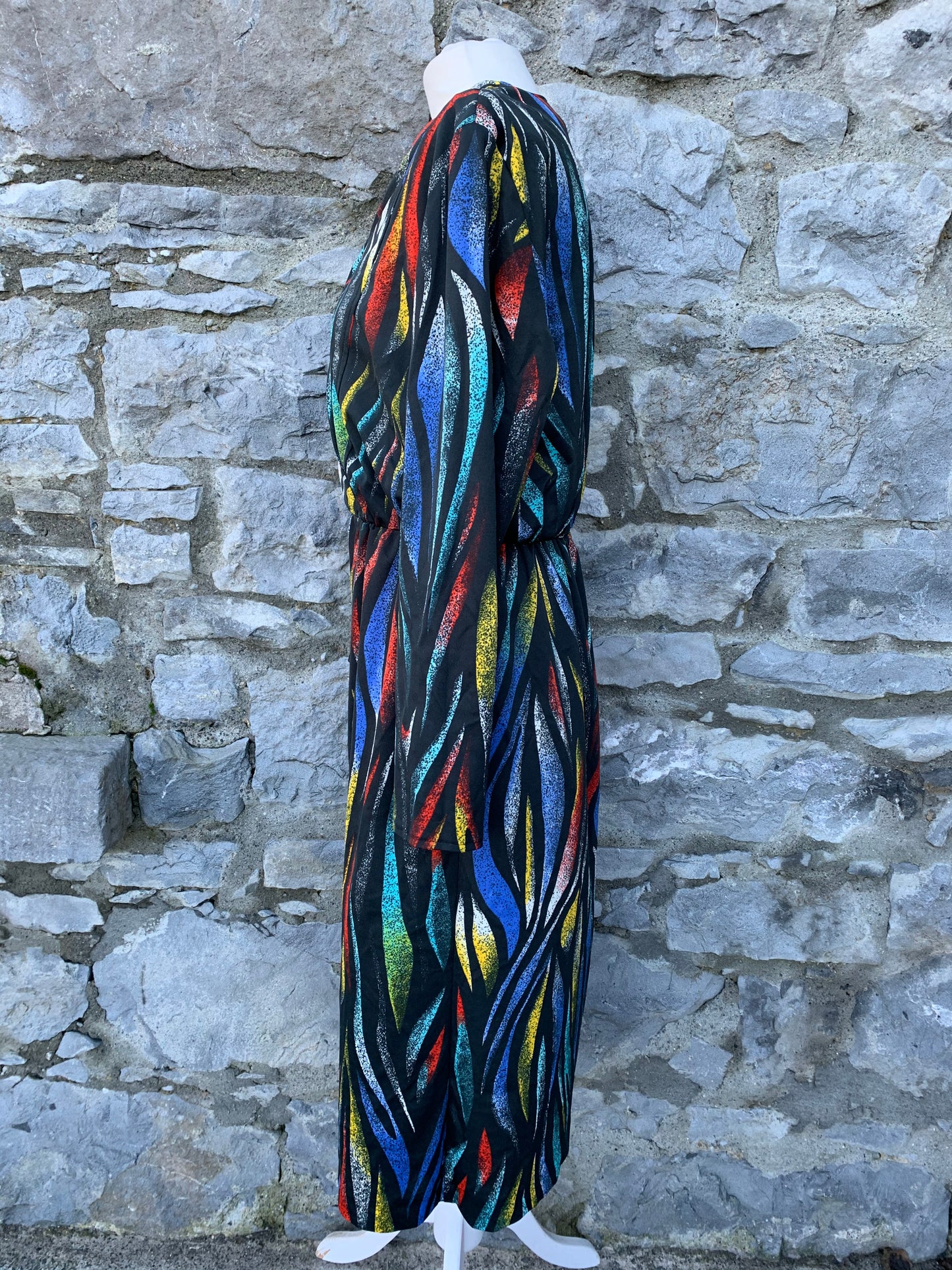 Latoua 80s midi rainbow dress uk 12