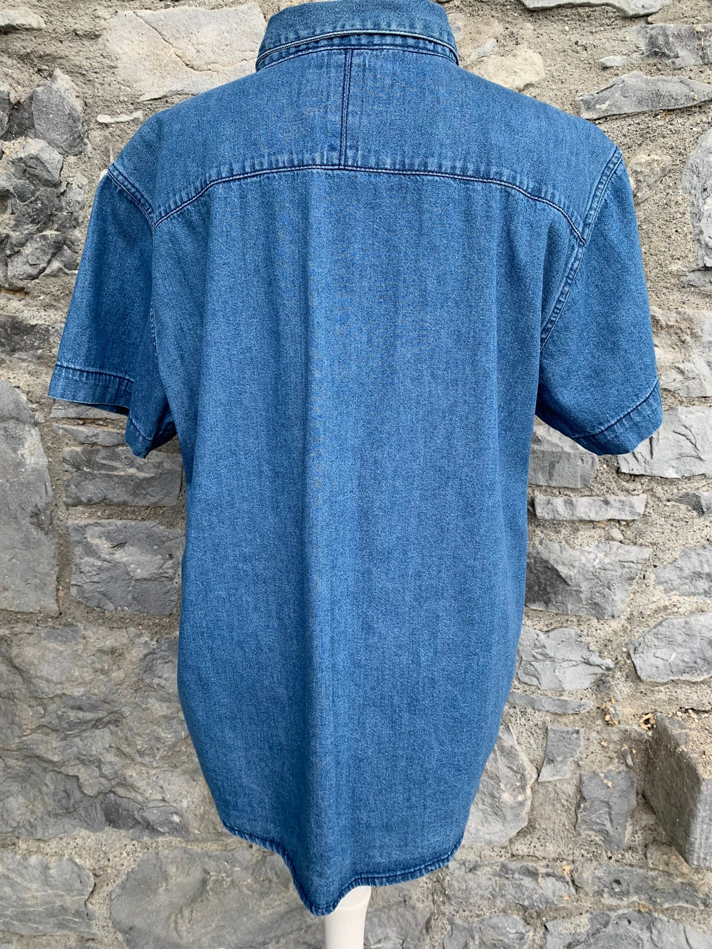 Denim shirt with Aztec embroidery Medium
