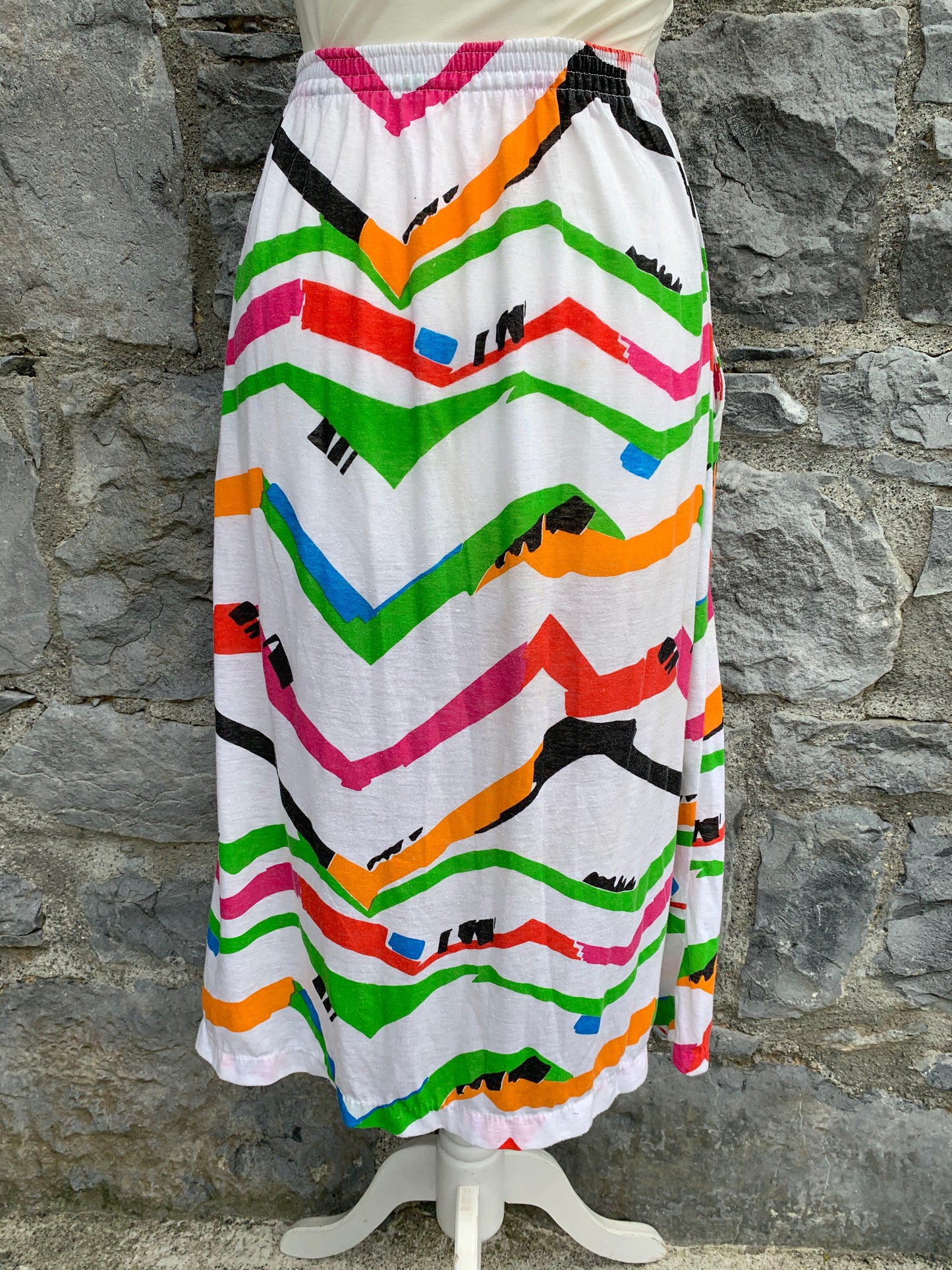 80s abstract summer skirt uk 6-8