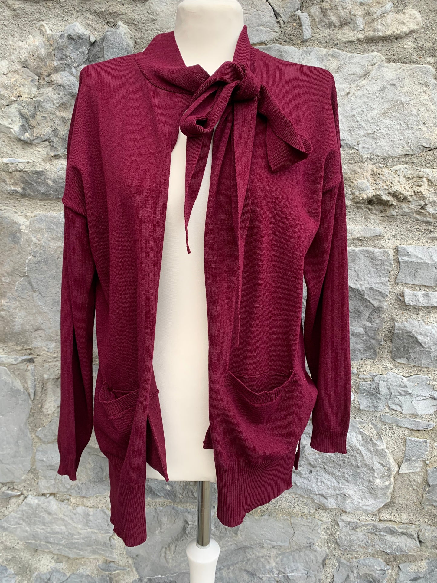 Purple open cardigan uk 14