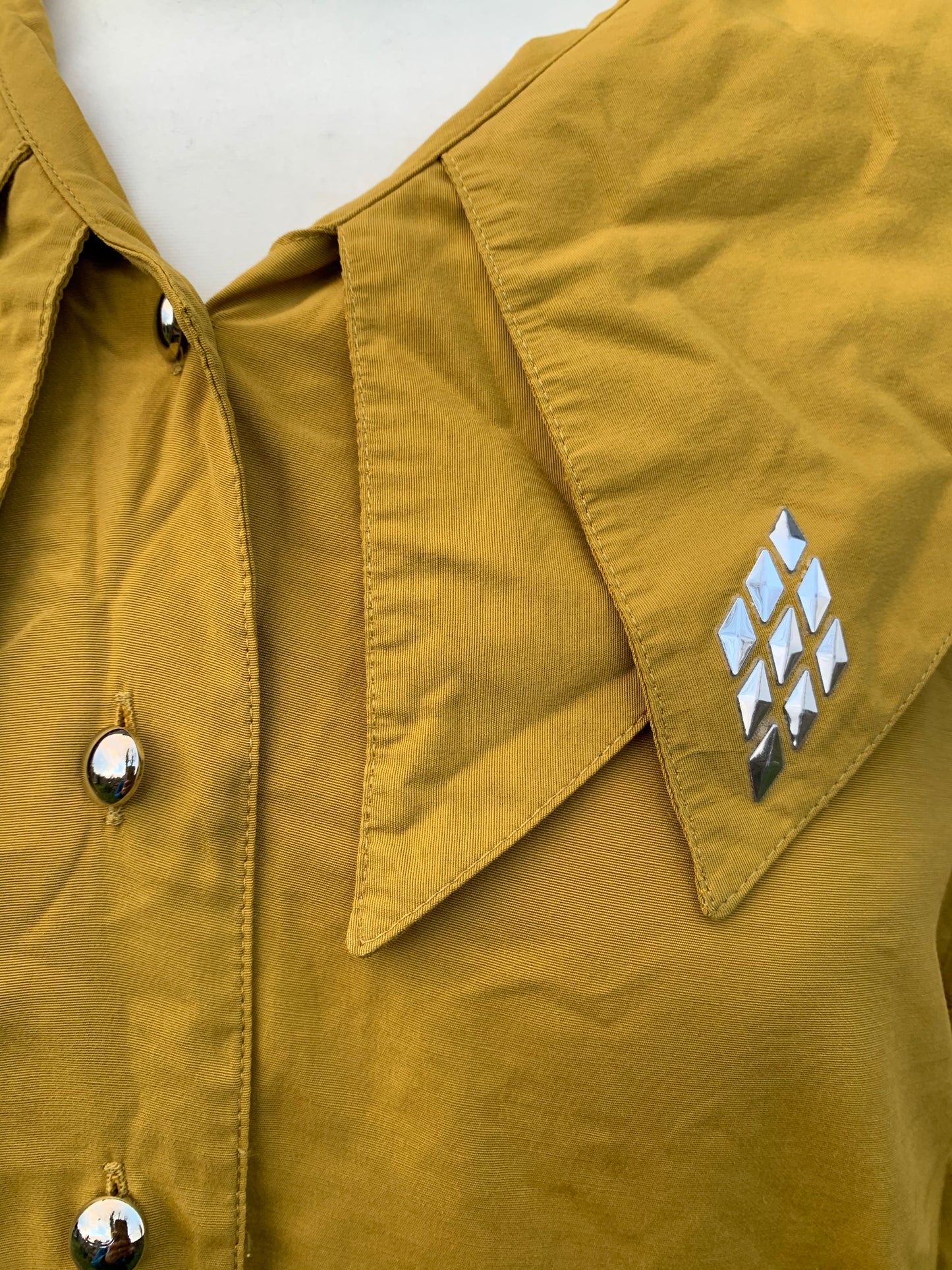 Yessica mustard shirt with double collar uk 12