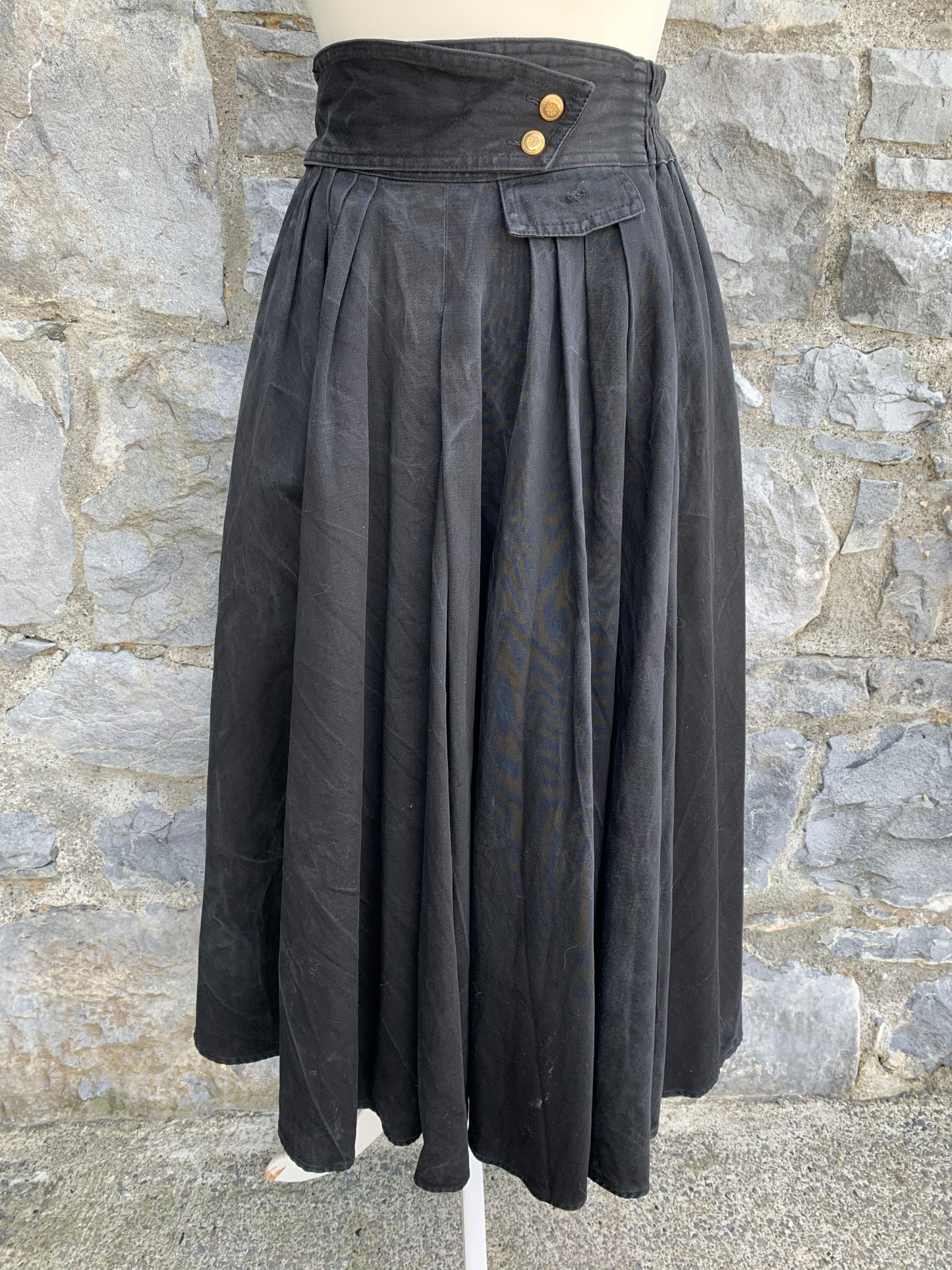 Emphasis 80s black washed out skirt uk 8-10