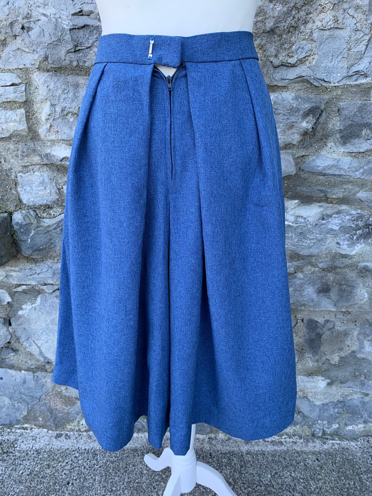 80s blue culottes uk 8
