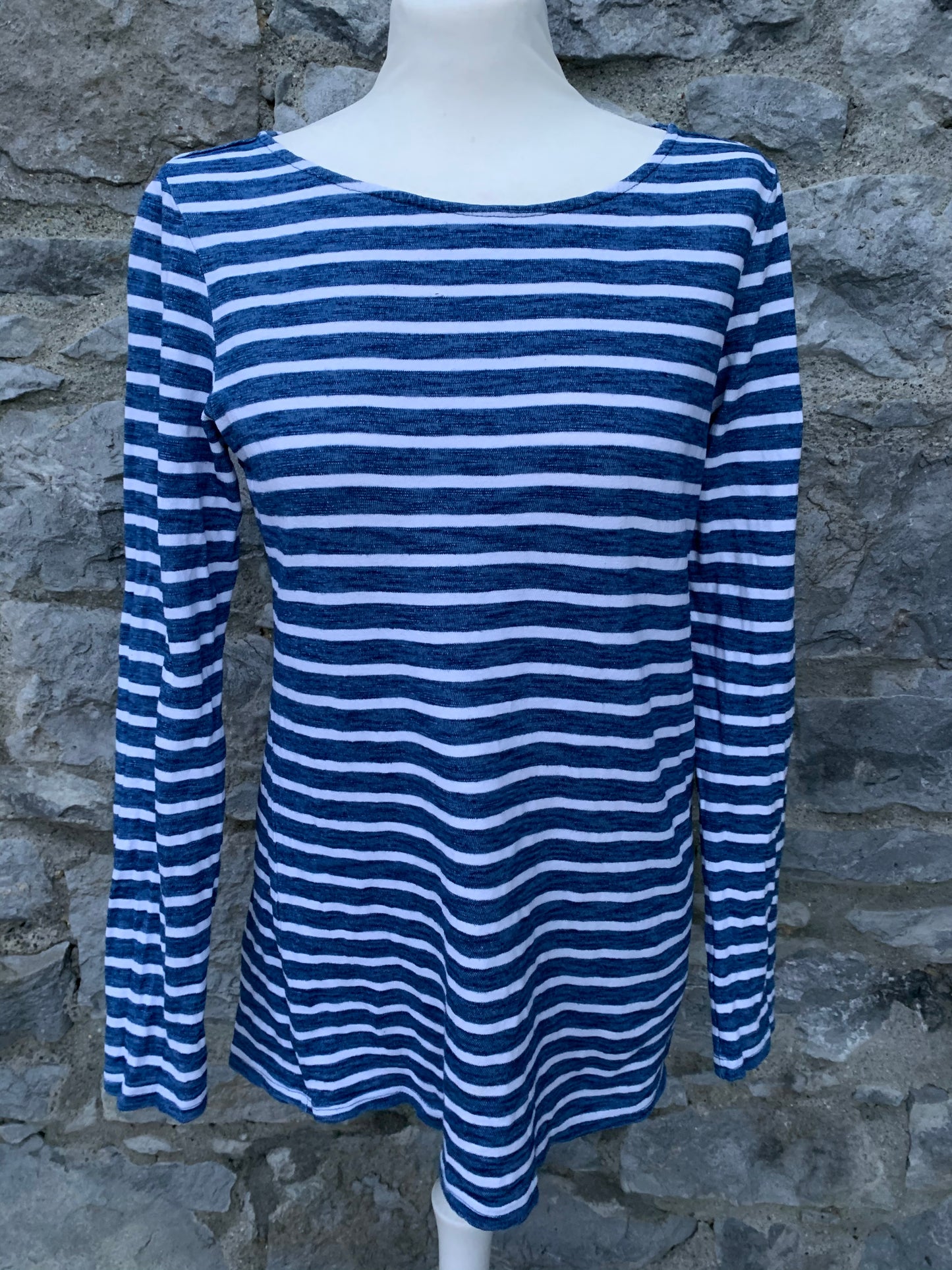 Blue&white stripy top Small