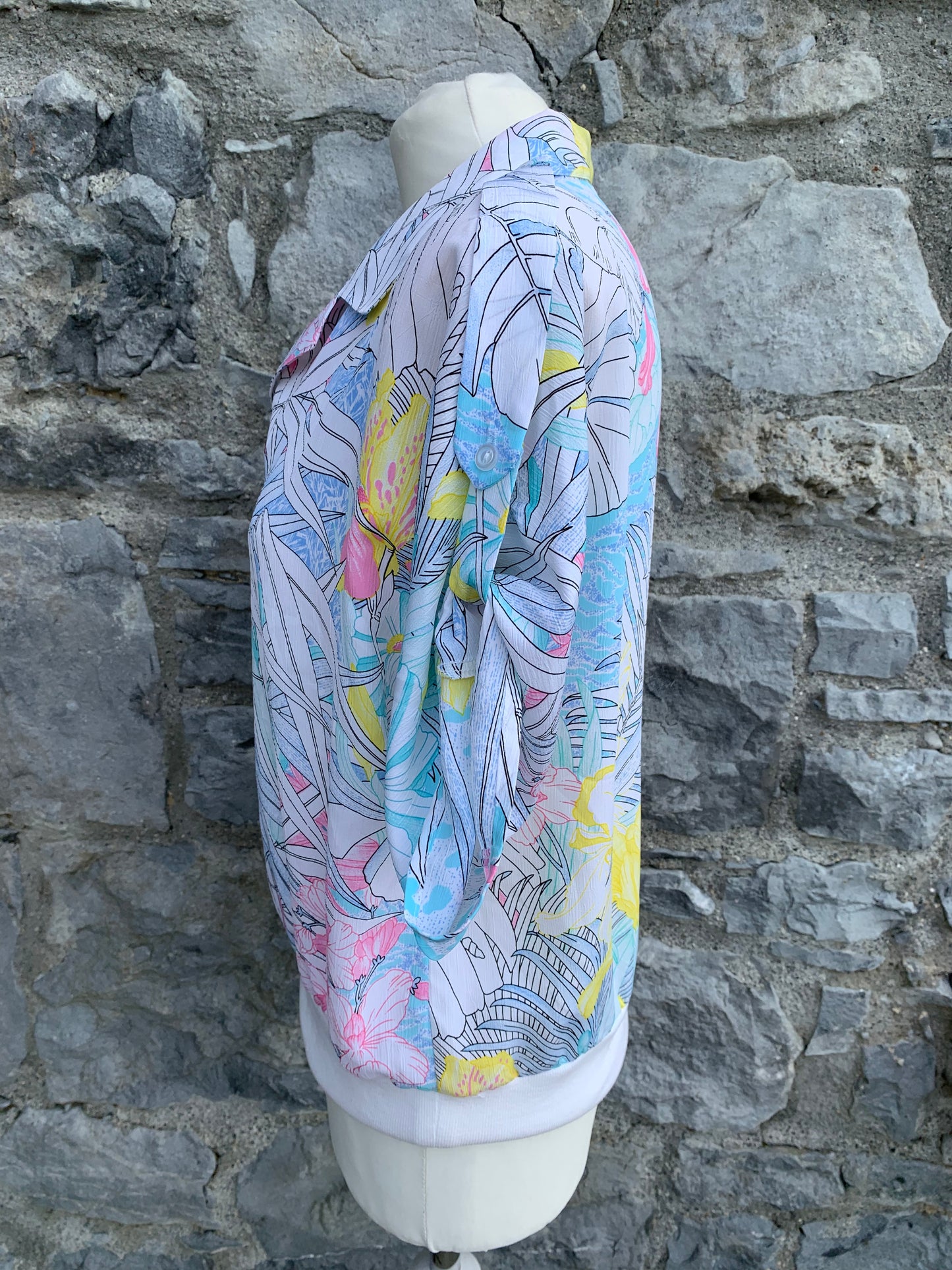 EF 80s flowers&palm leaves top uk 10-12