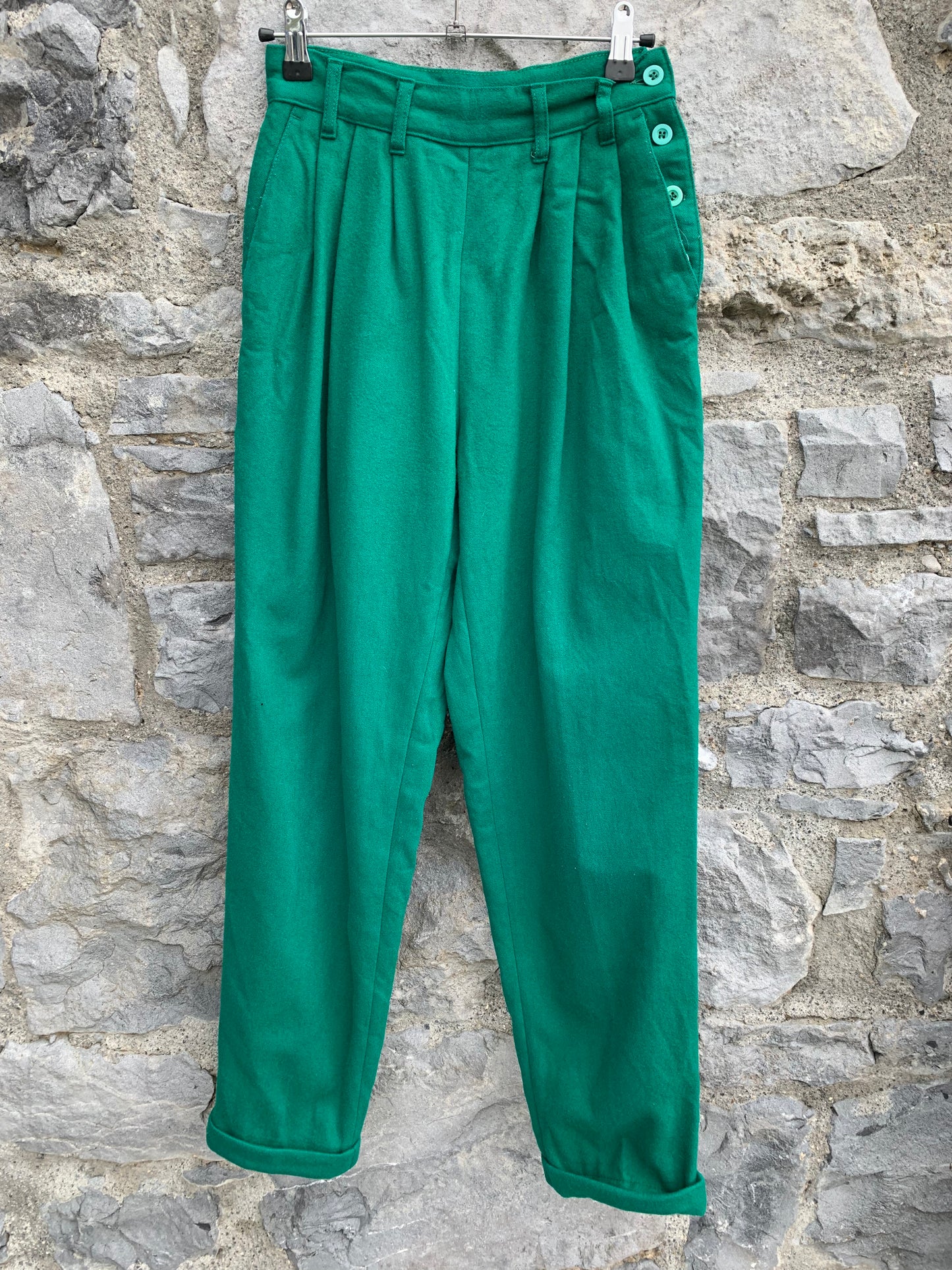 Benetton green woolly pants uk 6