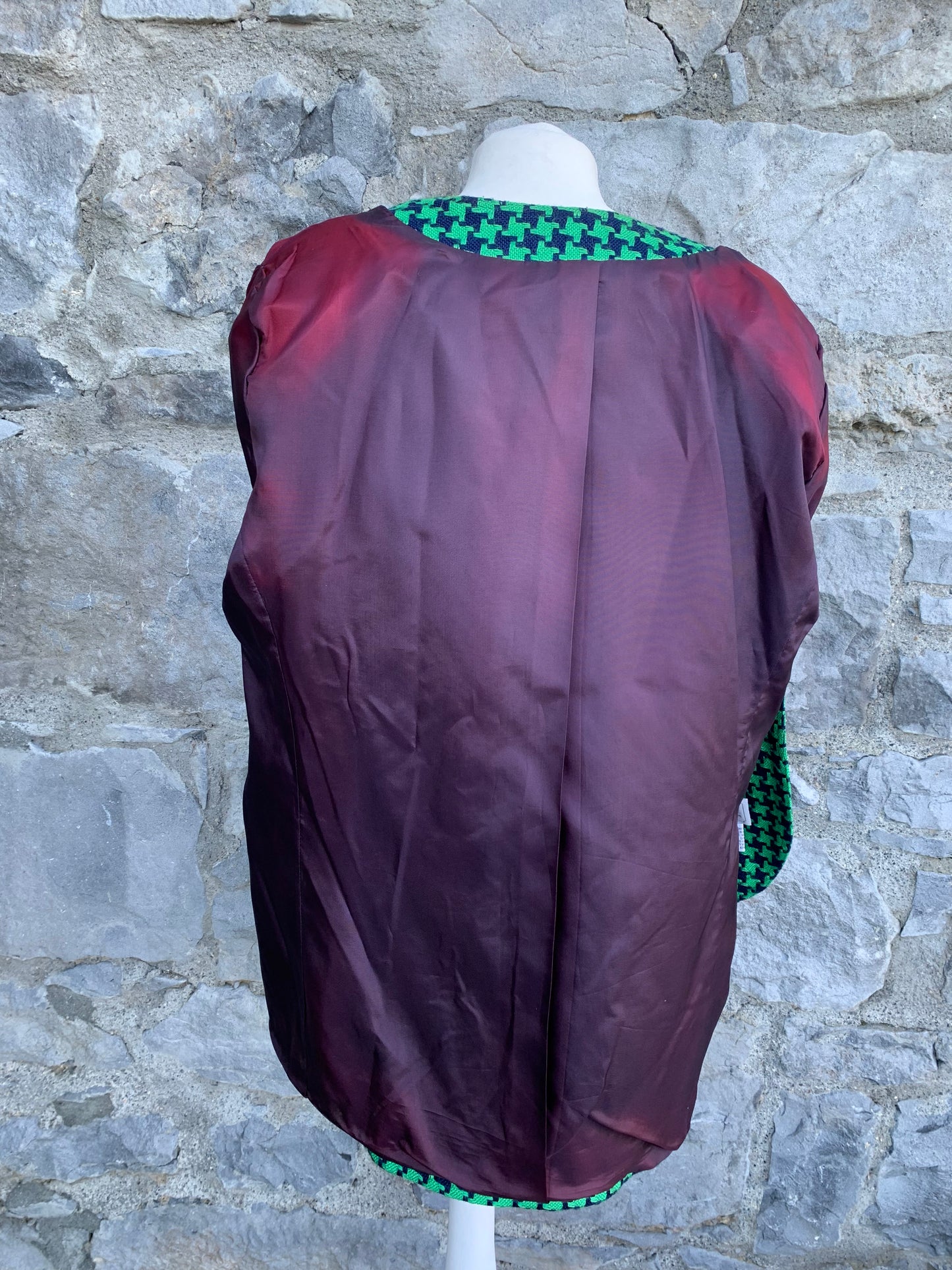 Houndstooth green jacket uk 14