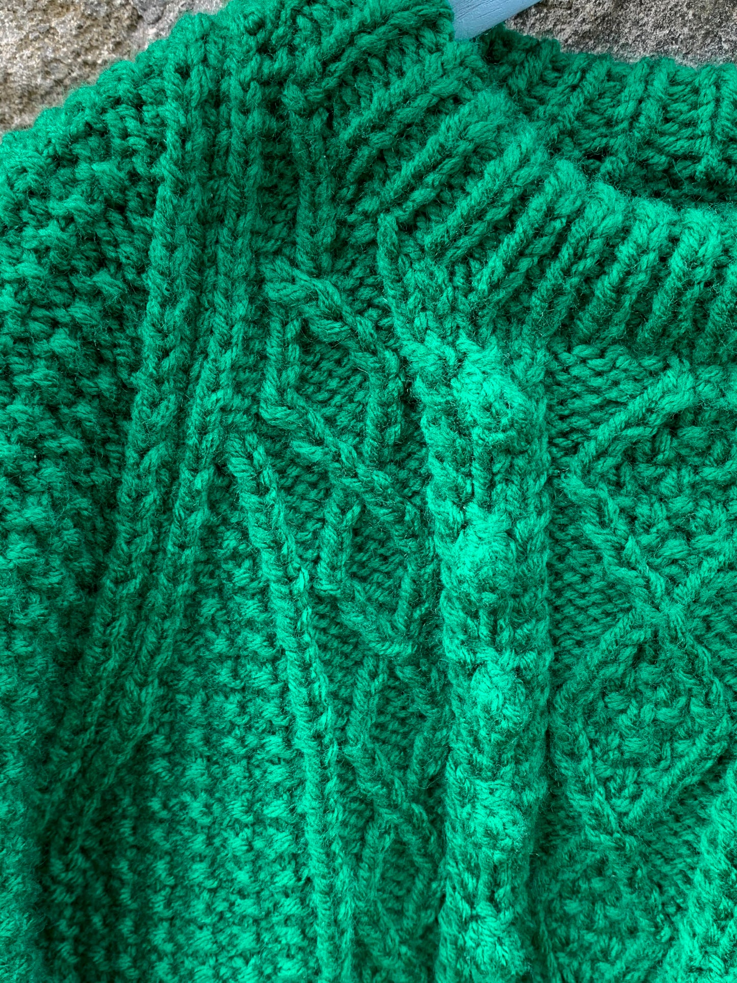 Green Aran jumper 4-5y (104-110cm)