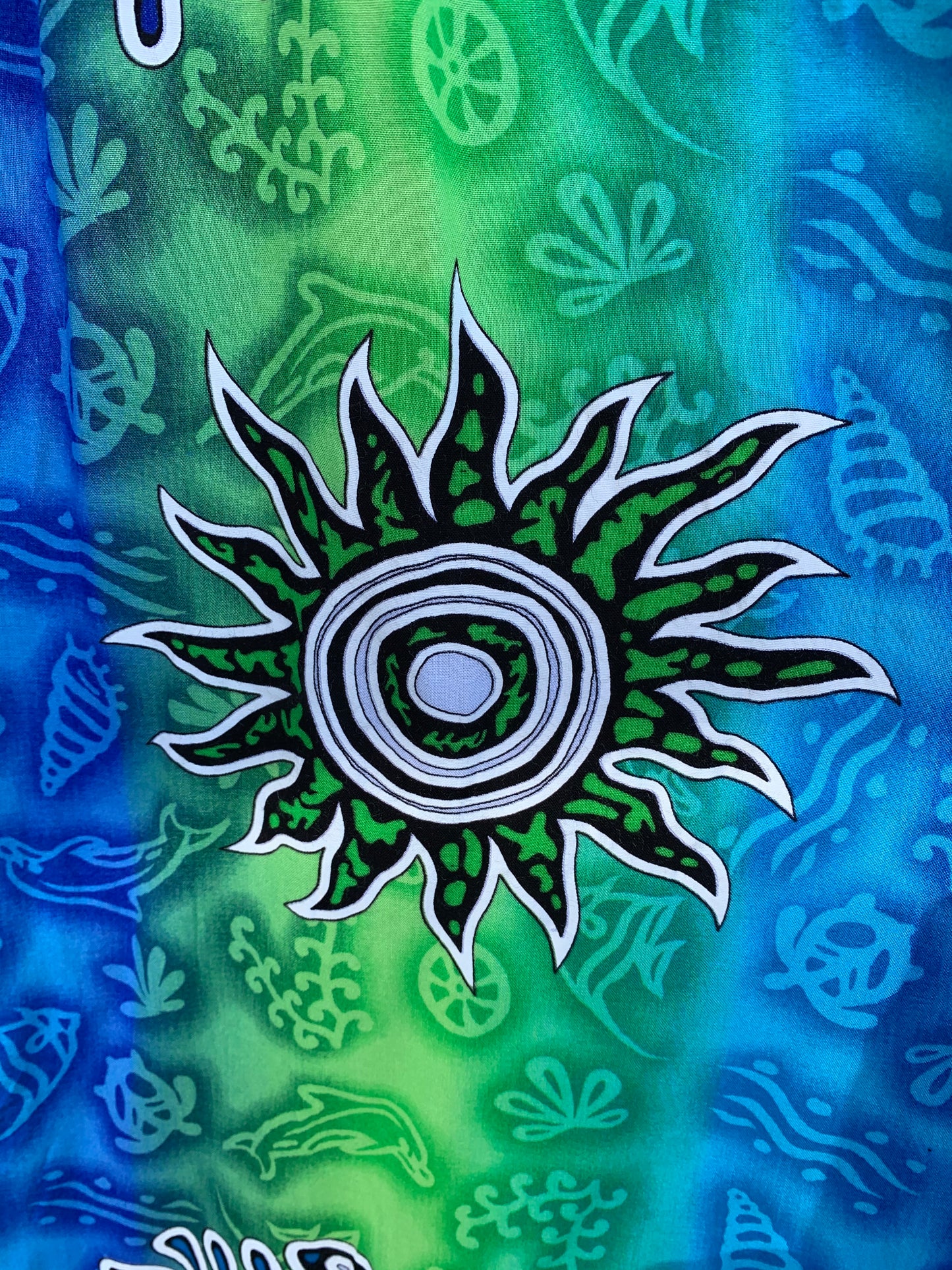 90s Green&blue sun dress uk 10-14
