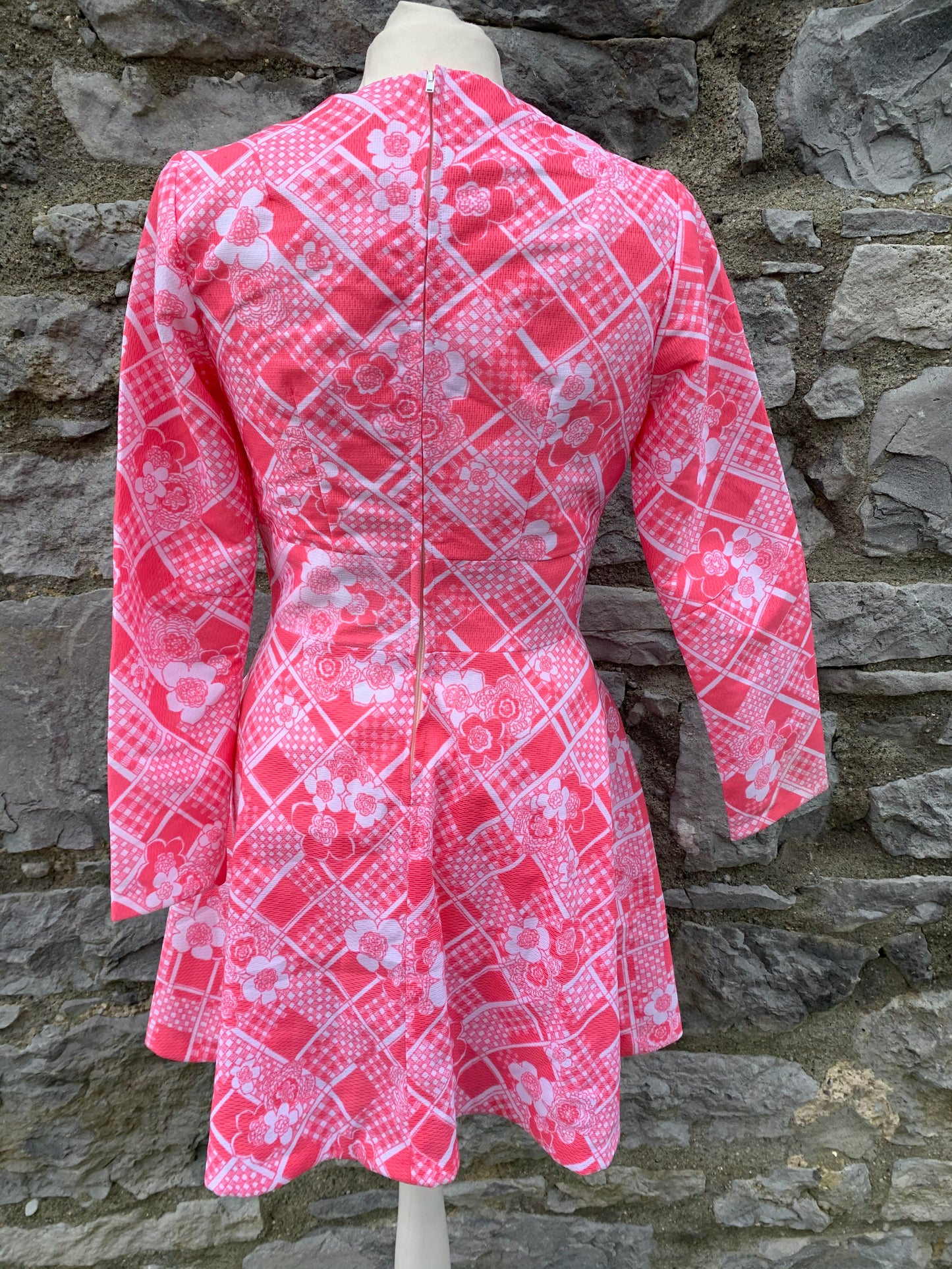 Riva design 70s pink dress uk 6-8