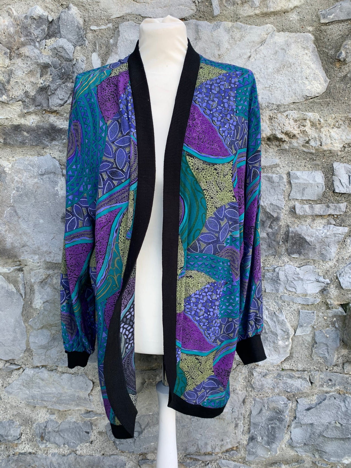 80s summer abstract blazer uk 12-18
