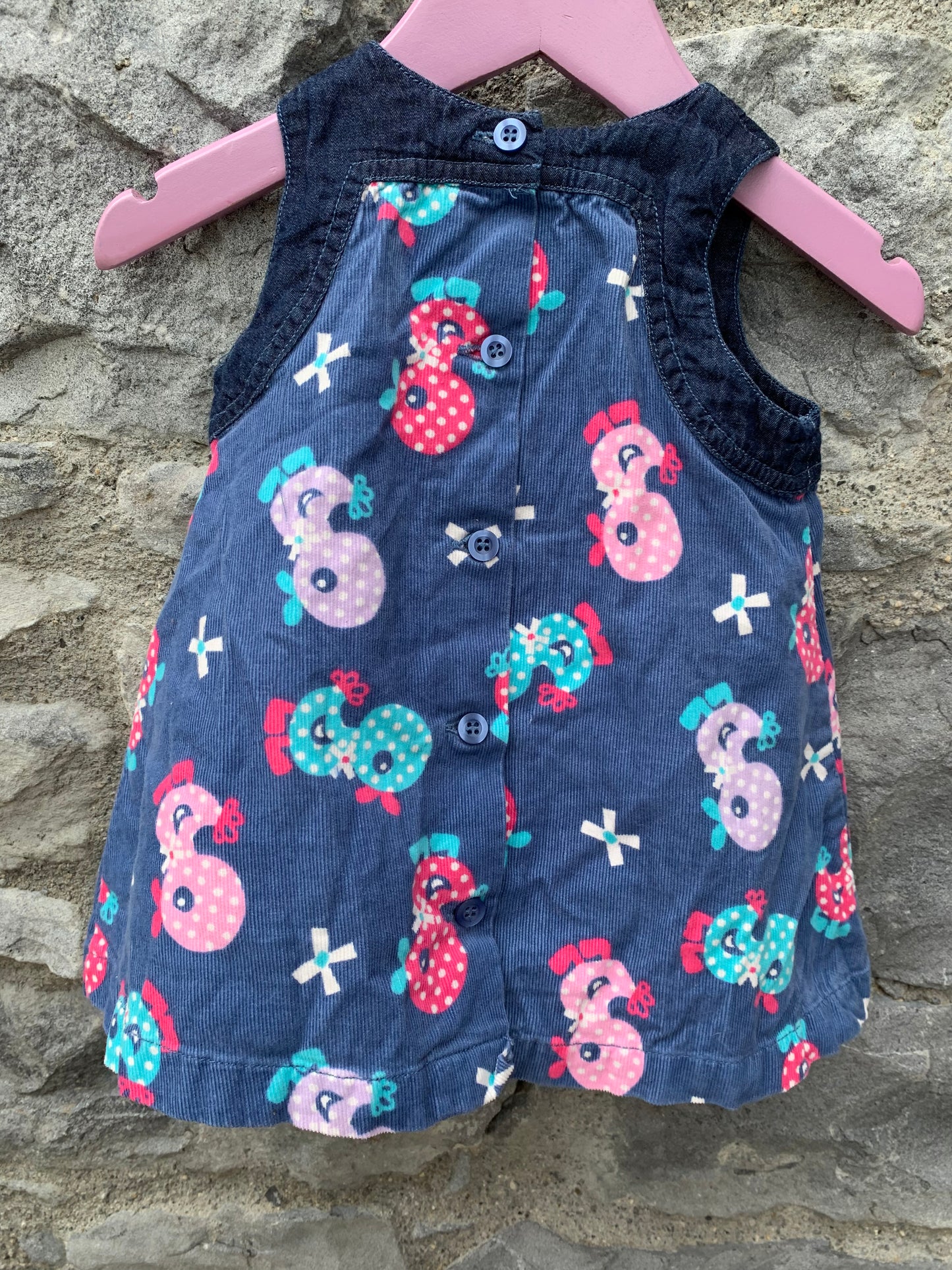 Ducklings cord pinafore 3-6m (62-68cm)
