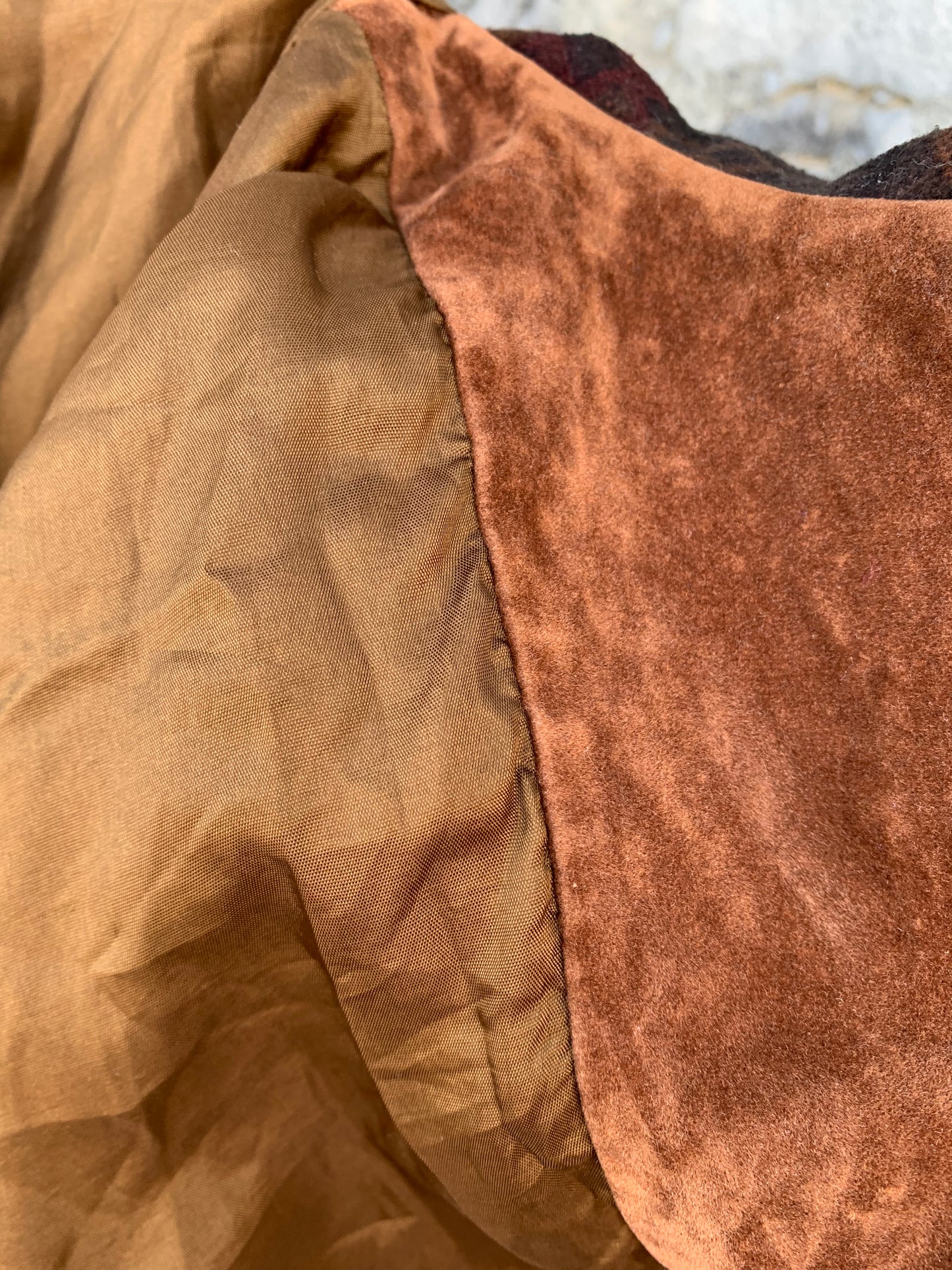 Brown suede hooded jacket uk 10-12