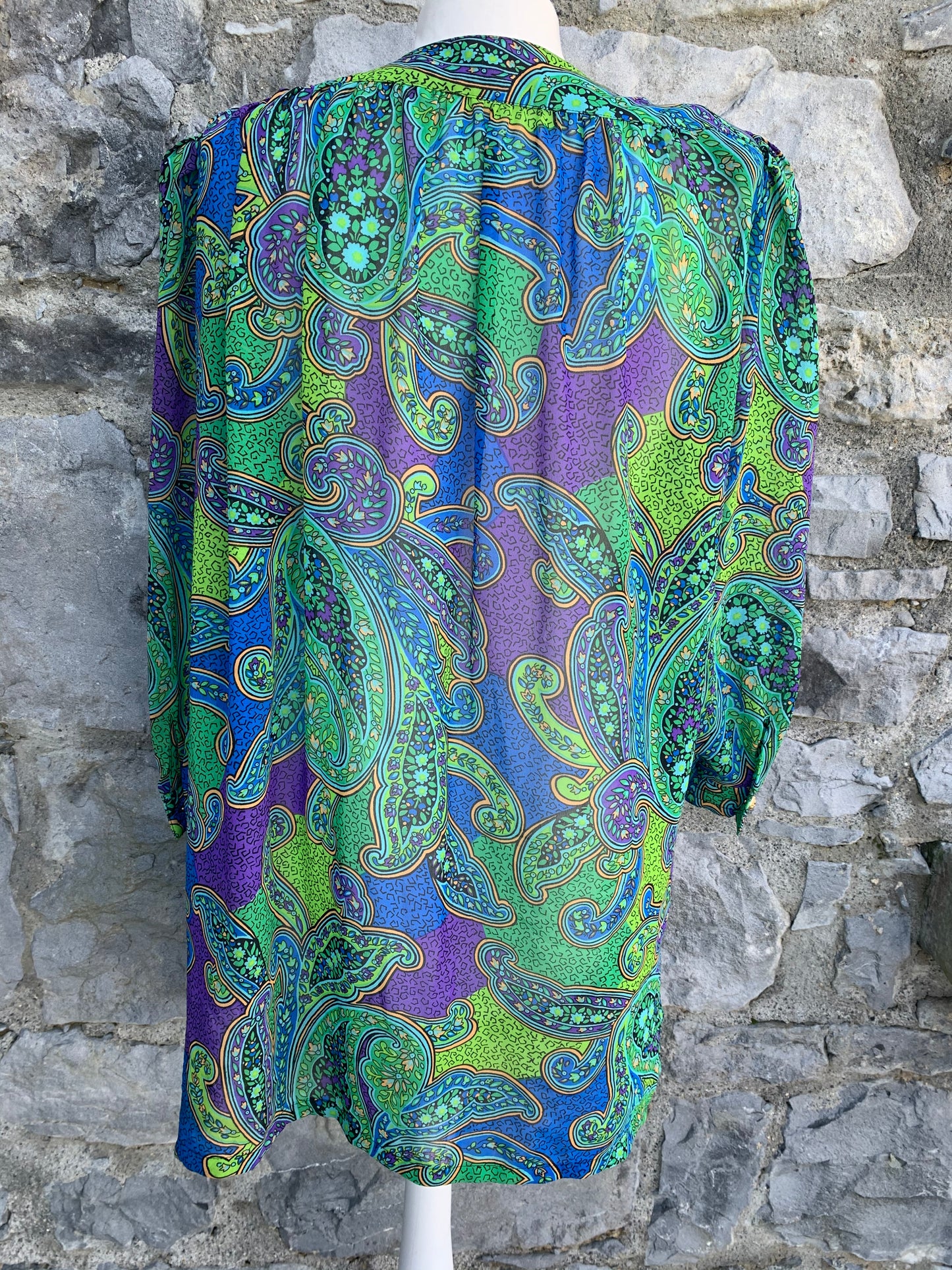 80s Green translucent blazer uk 12