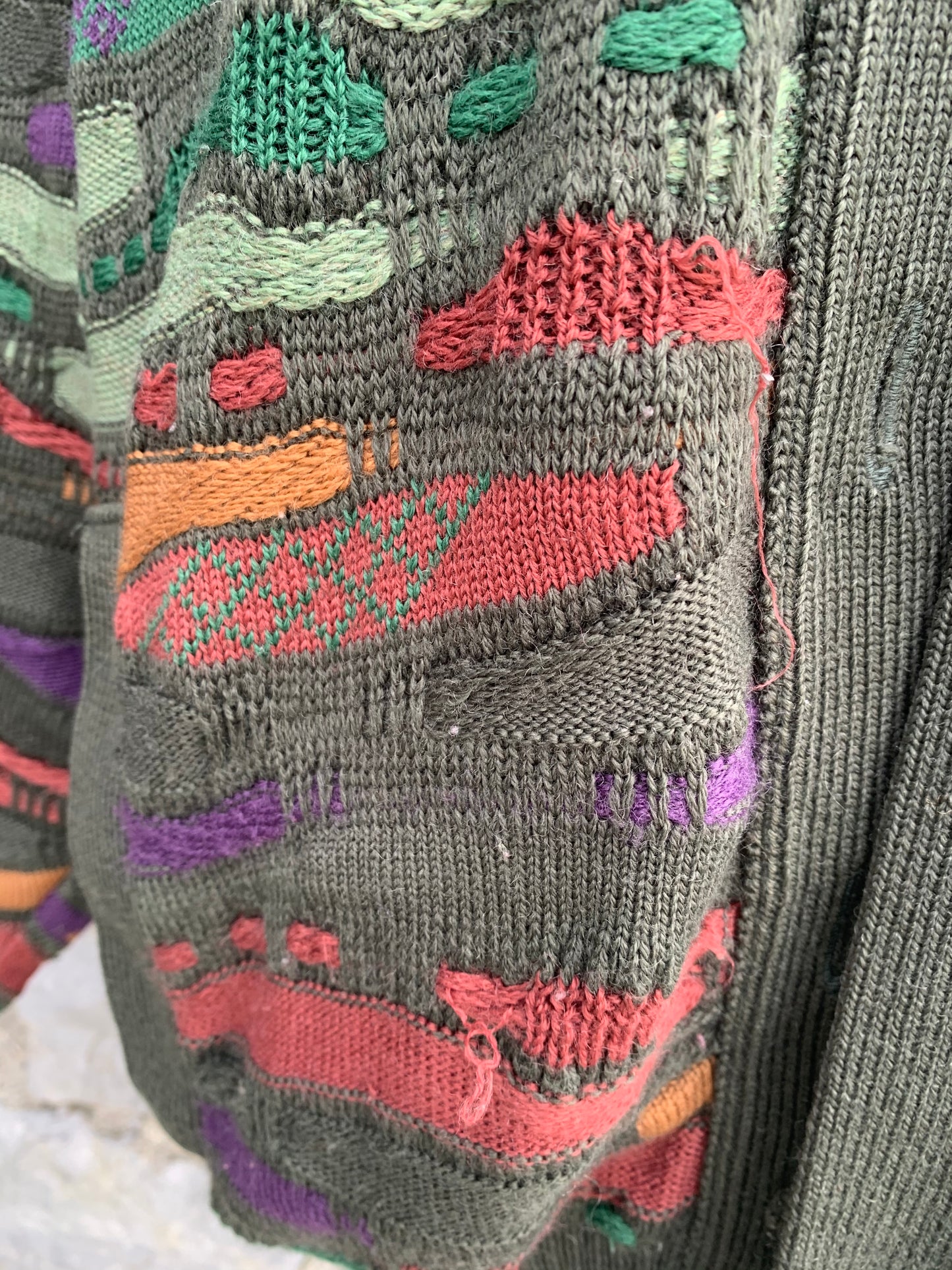 Oscar Haug 80s green cardigan uk 14-16