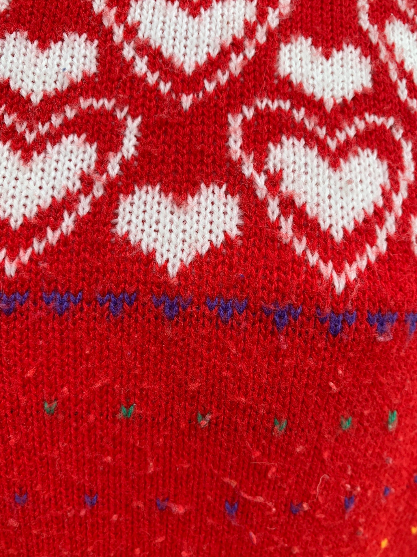 JF Adams red hearts jumper uk 8