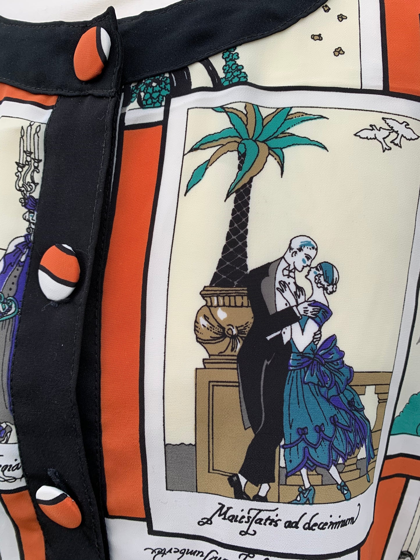 Art Deco print blouse uk 12