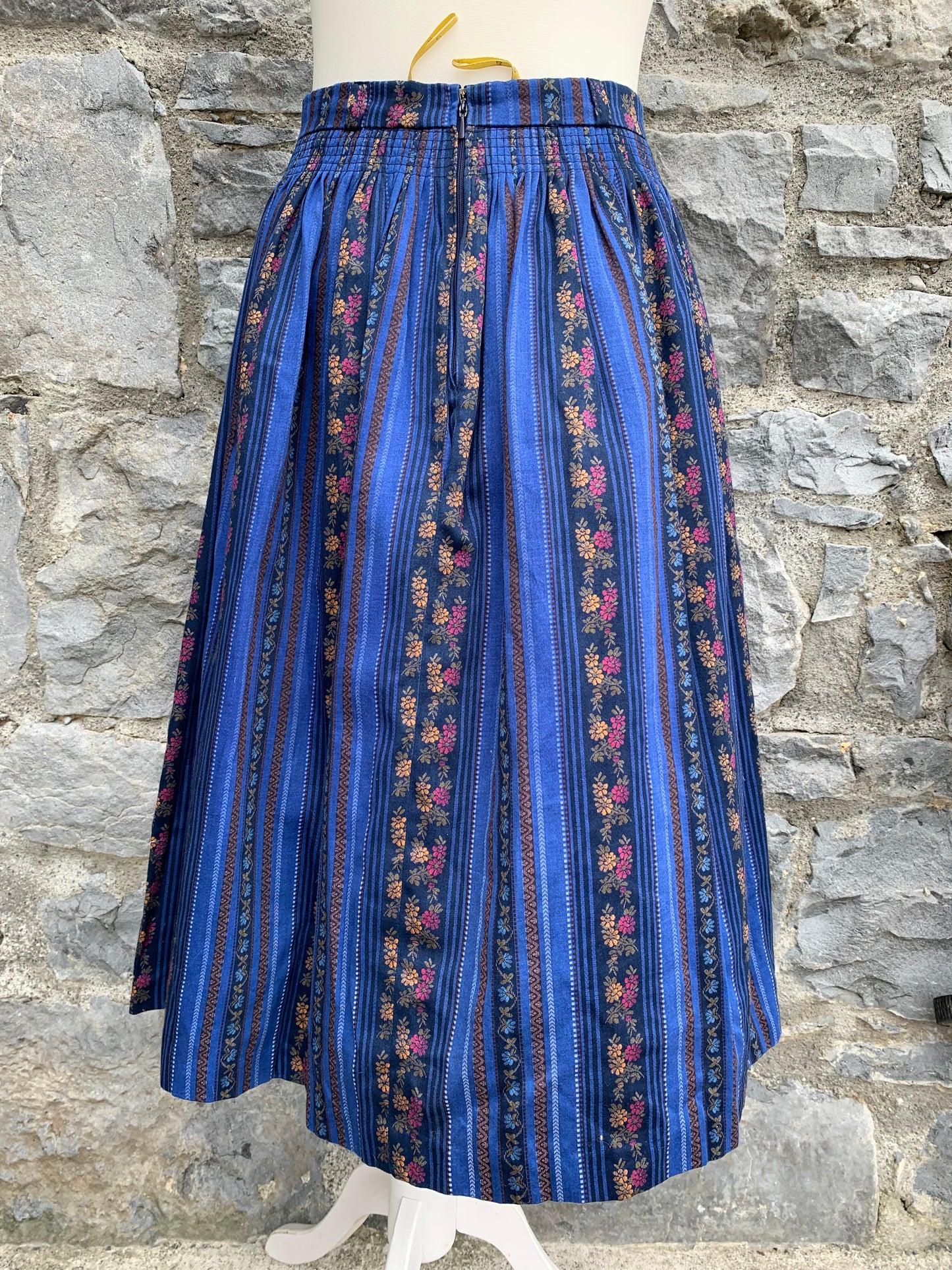 Blue folk skirt uk 10