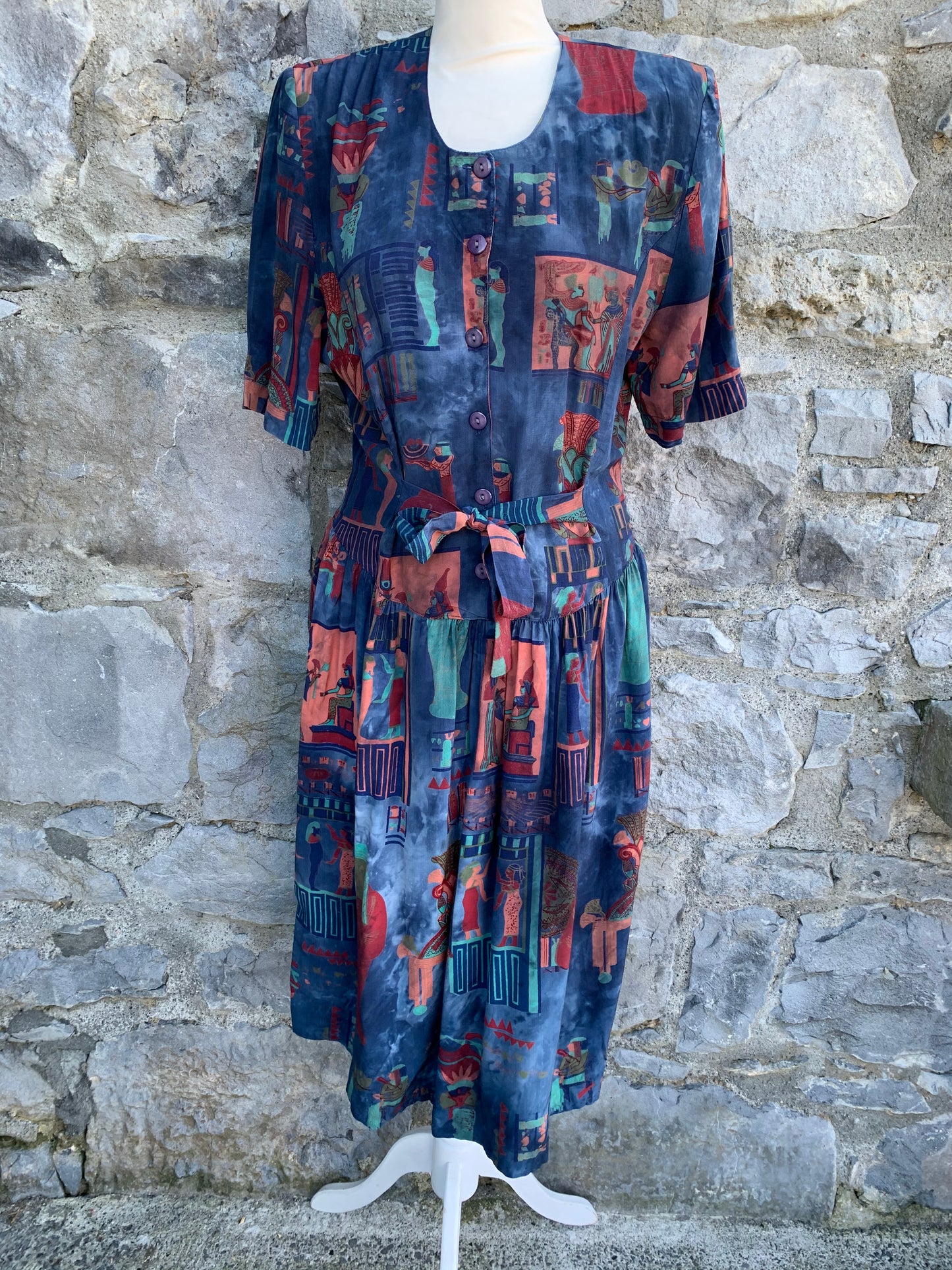 Migisan Ancient Egypt print dress uk 12