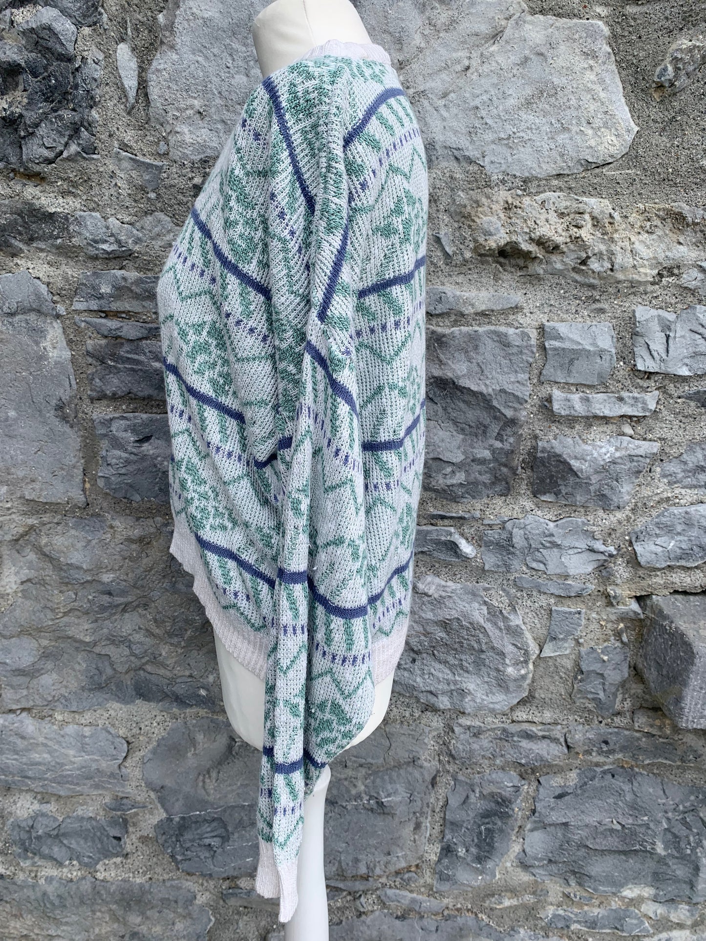 80s light abstract jumper uk 12-16