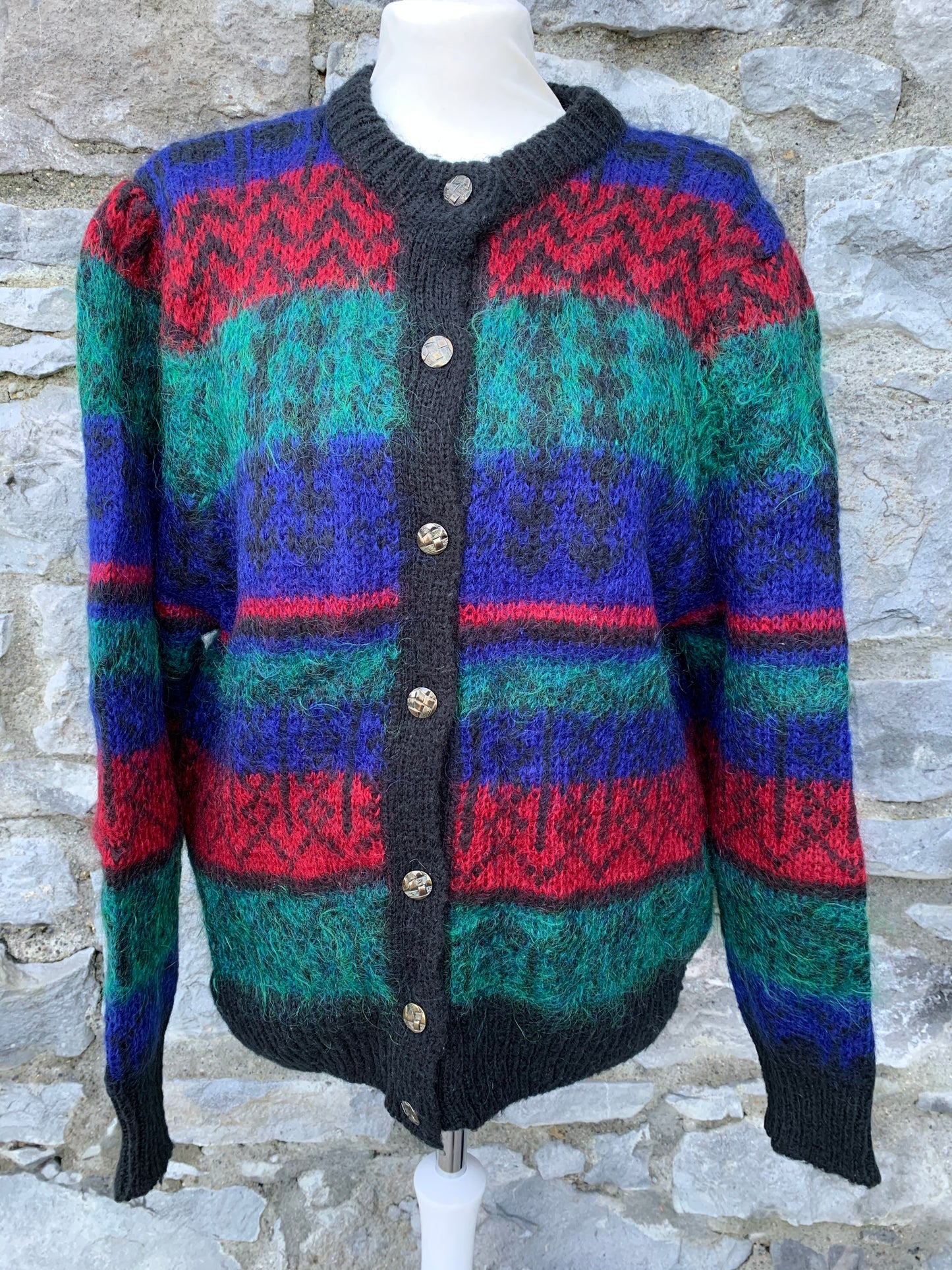 80s hairy cardigan uk 14