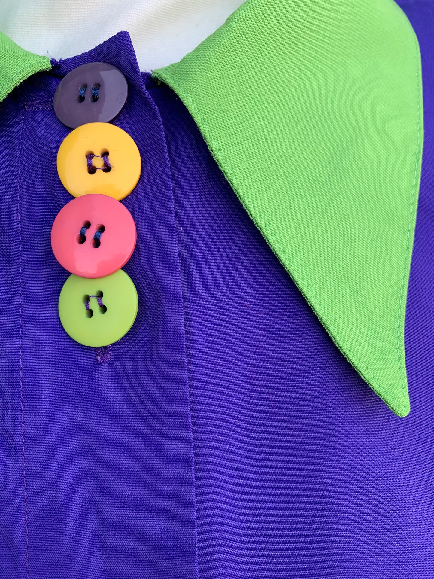 80s Green&blue shirt uk 12