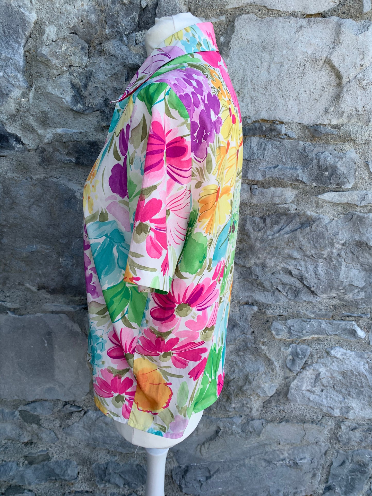 90s floral blouse uk 10