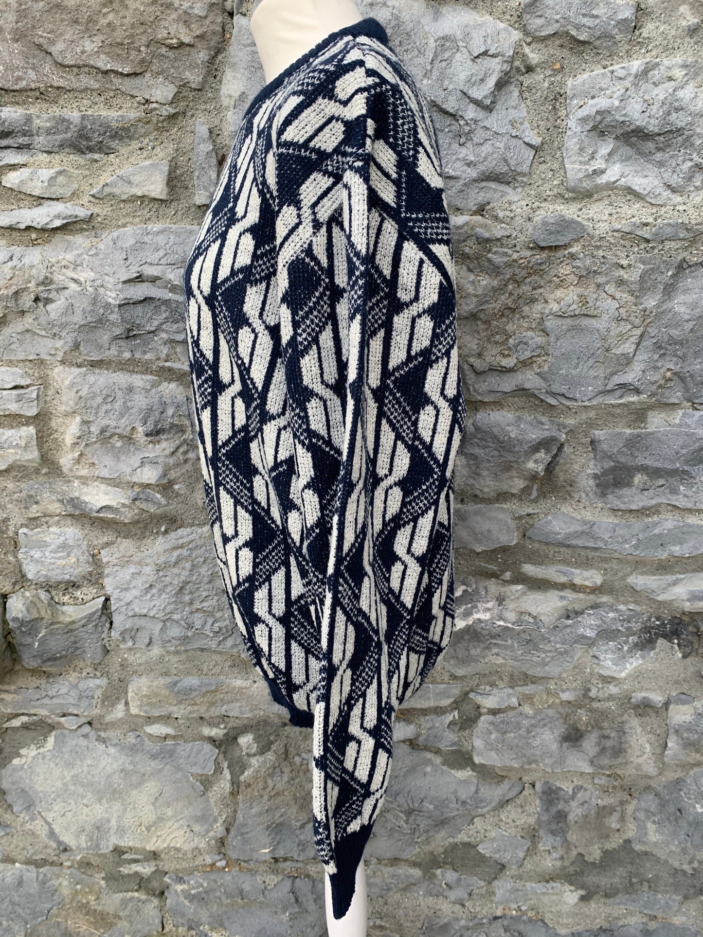 Modeta 80s Black&white jumper uk 12-14