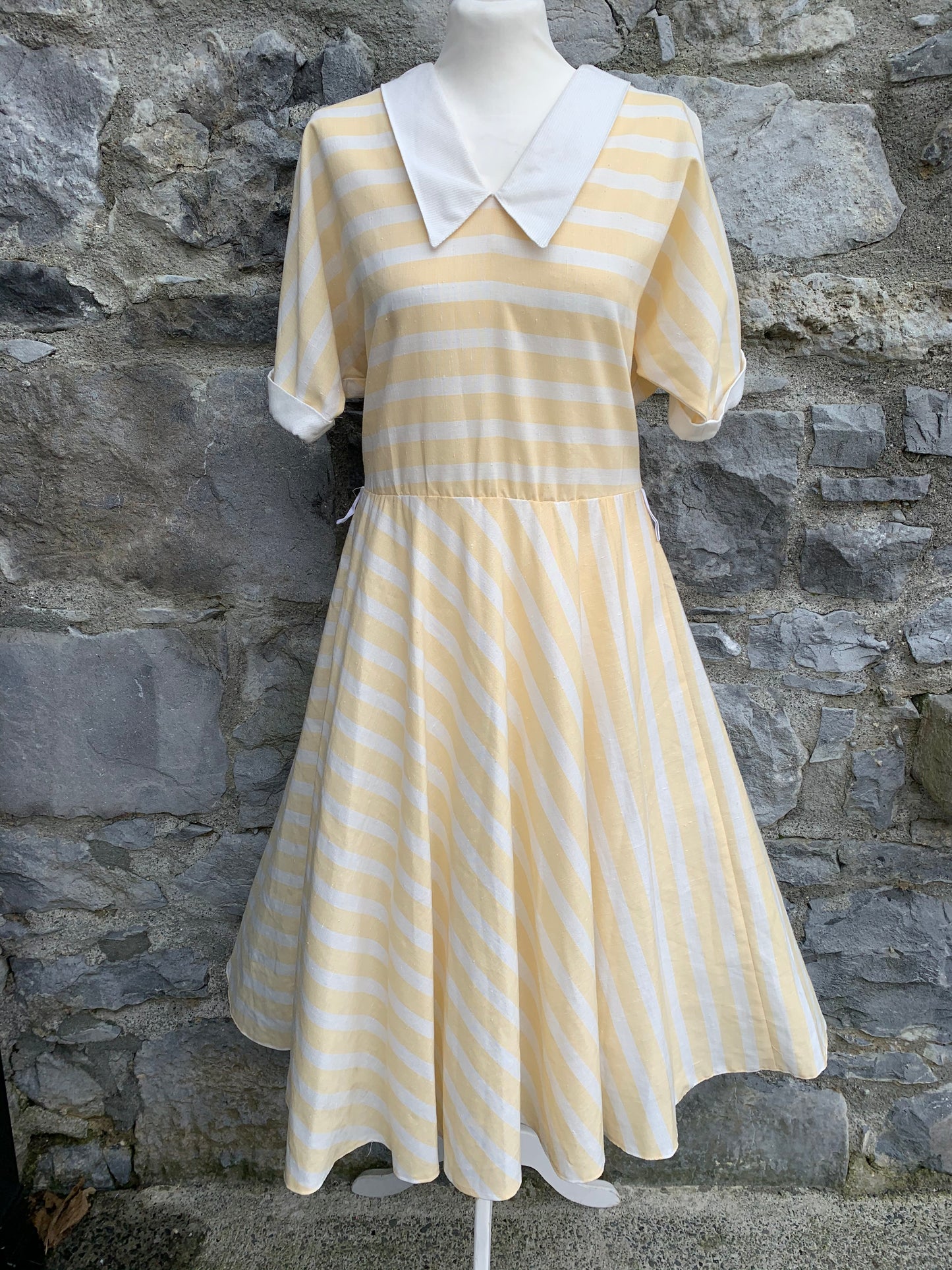 Yessica stripy yellow dress uk 10-12