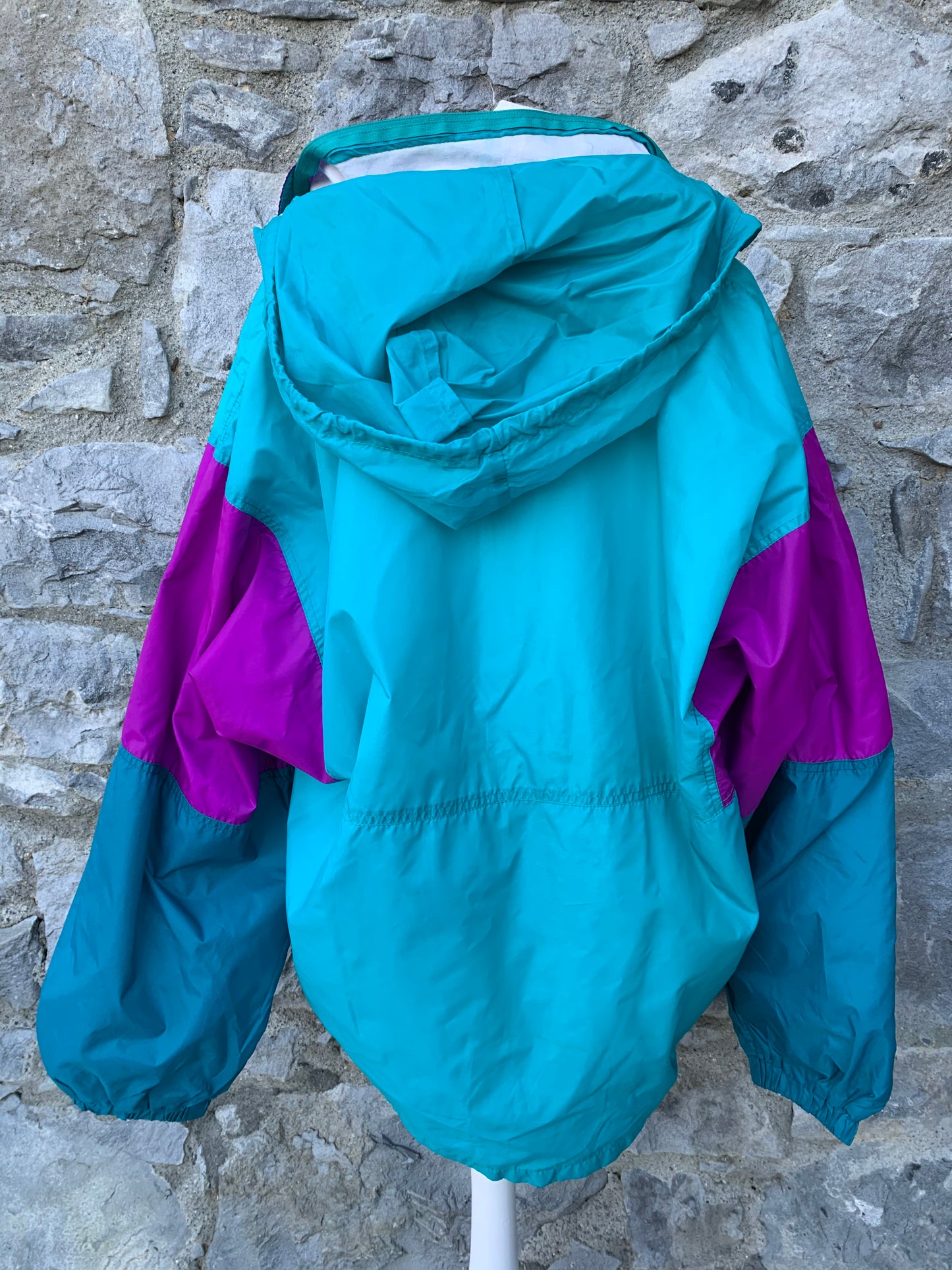 Marcel Clair 80s teal windbreaker uk 16-18