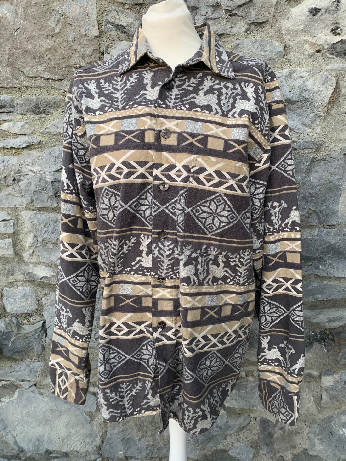 Fry-Day Reindeer flannel shirt Medium