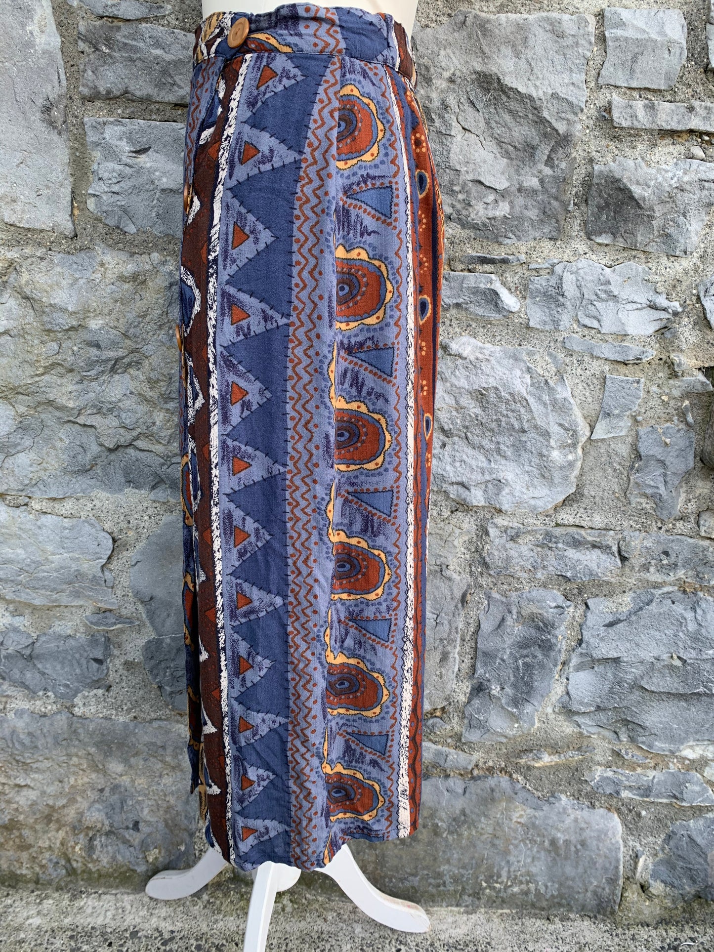 80s geometric wrap skirt uk 8-10