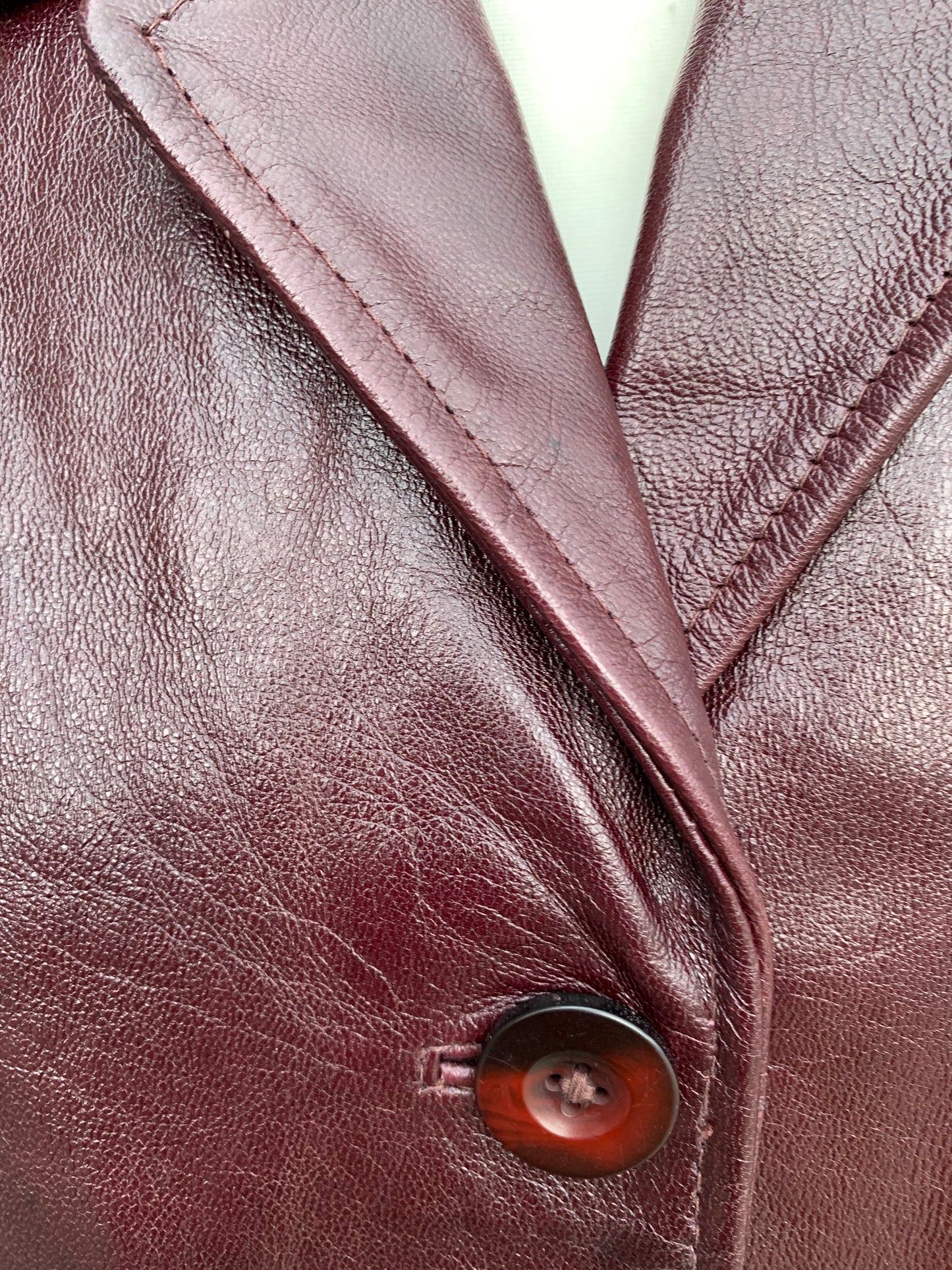 Maroon leather coat uk 10-12