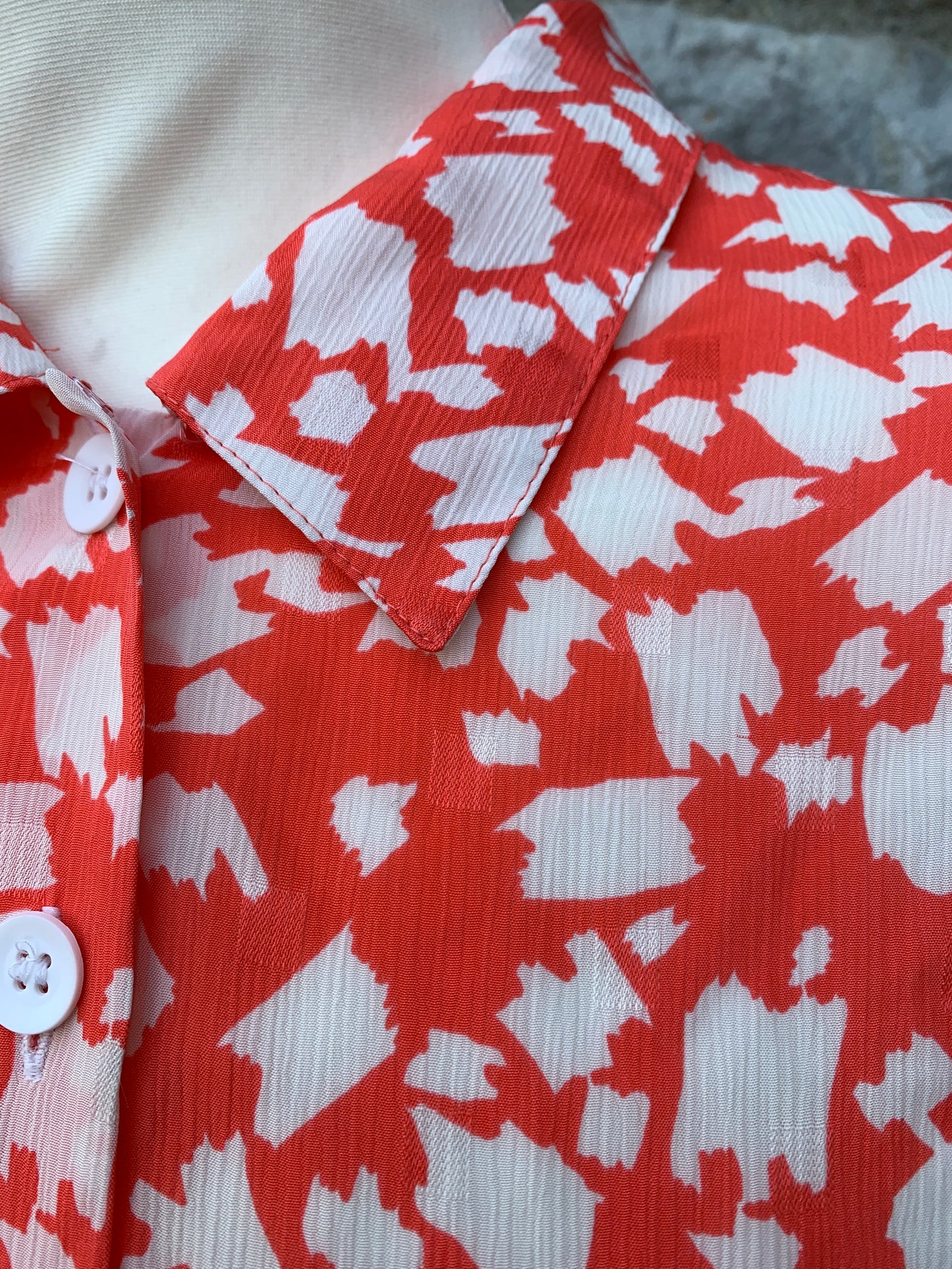 Jaeger orange&white blouse uk 10