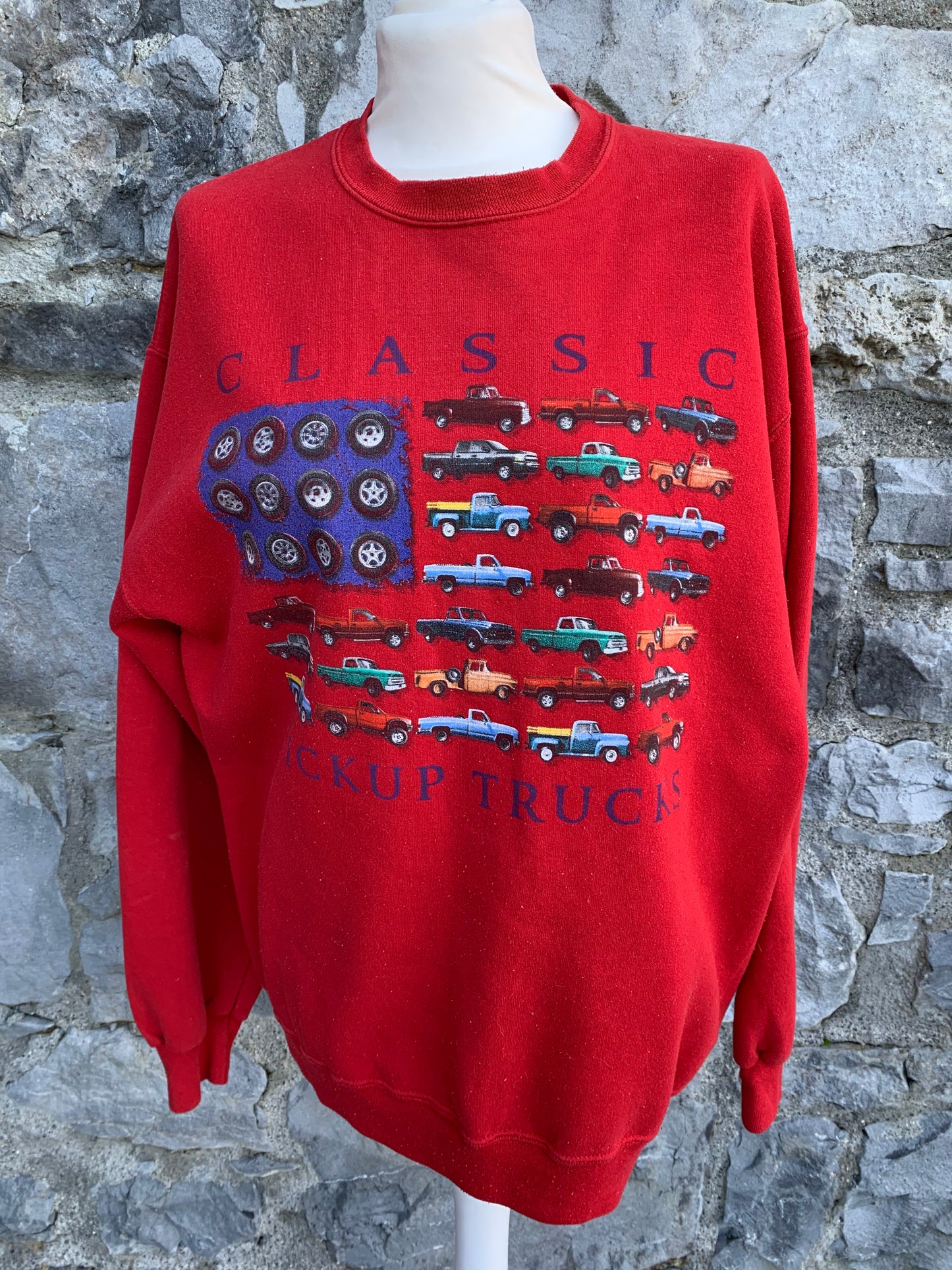 Jerzees pickup trucks sweatshirt Medium