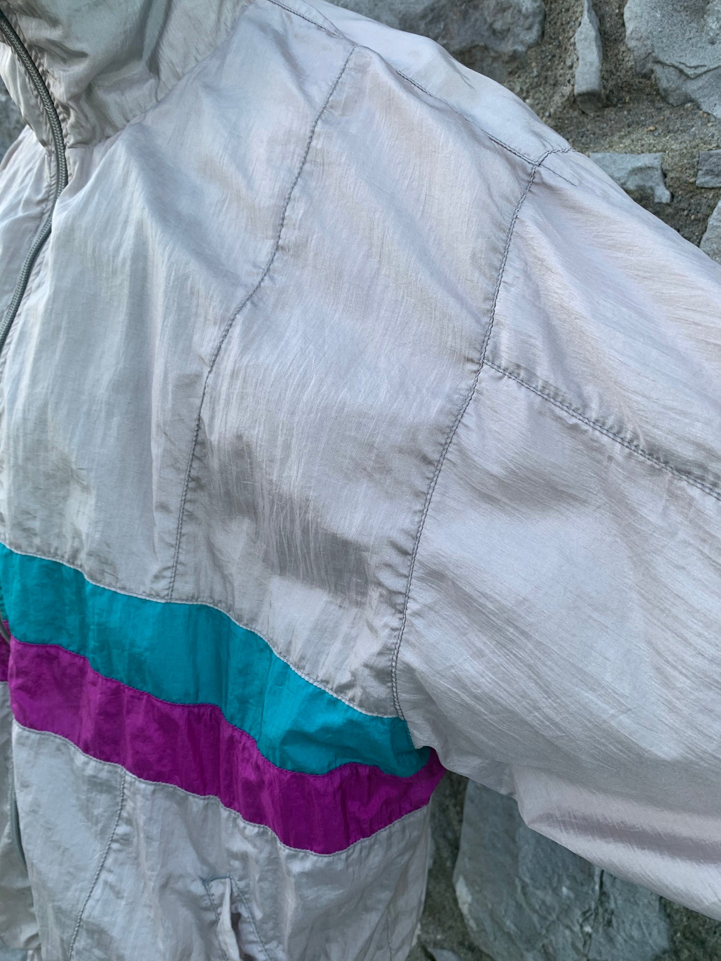Silver shell jacket Large