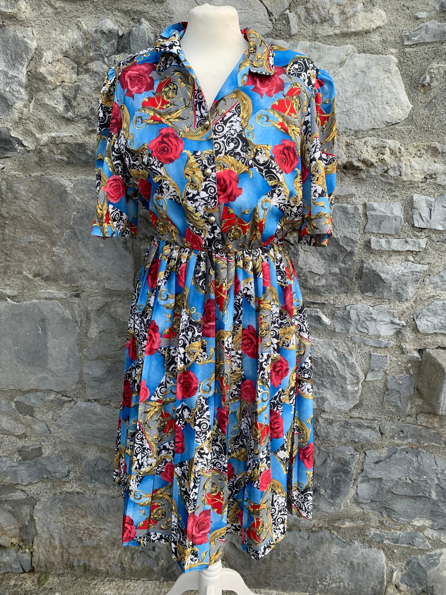 Amau 80s roses dress uk 14-16