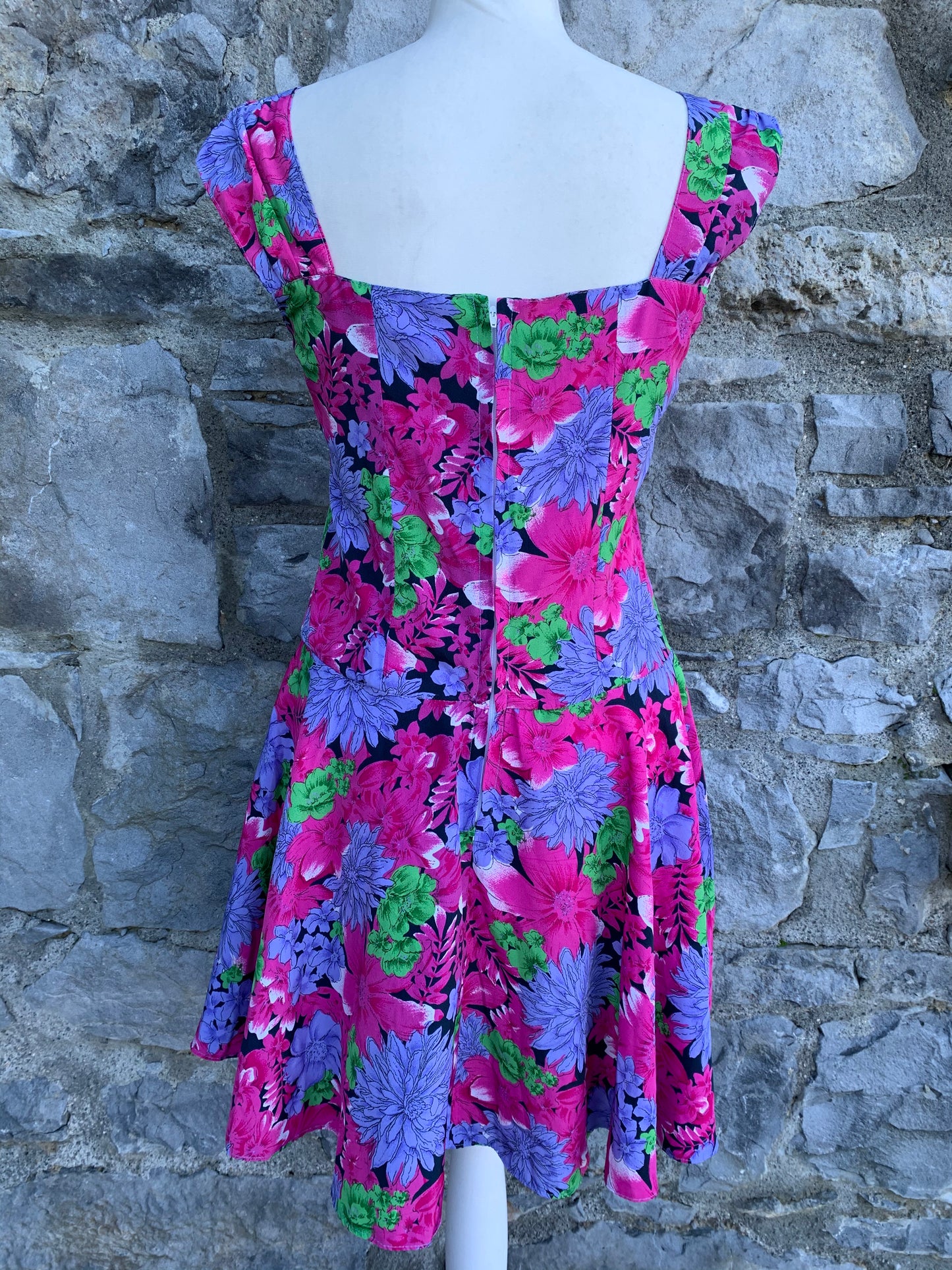 Natalie pink flowers skater dress uk 10