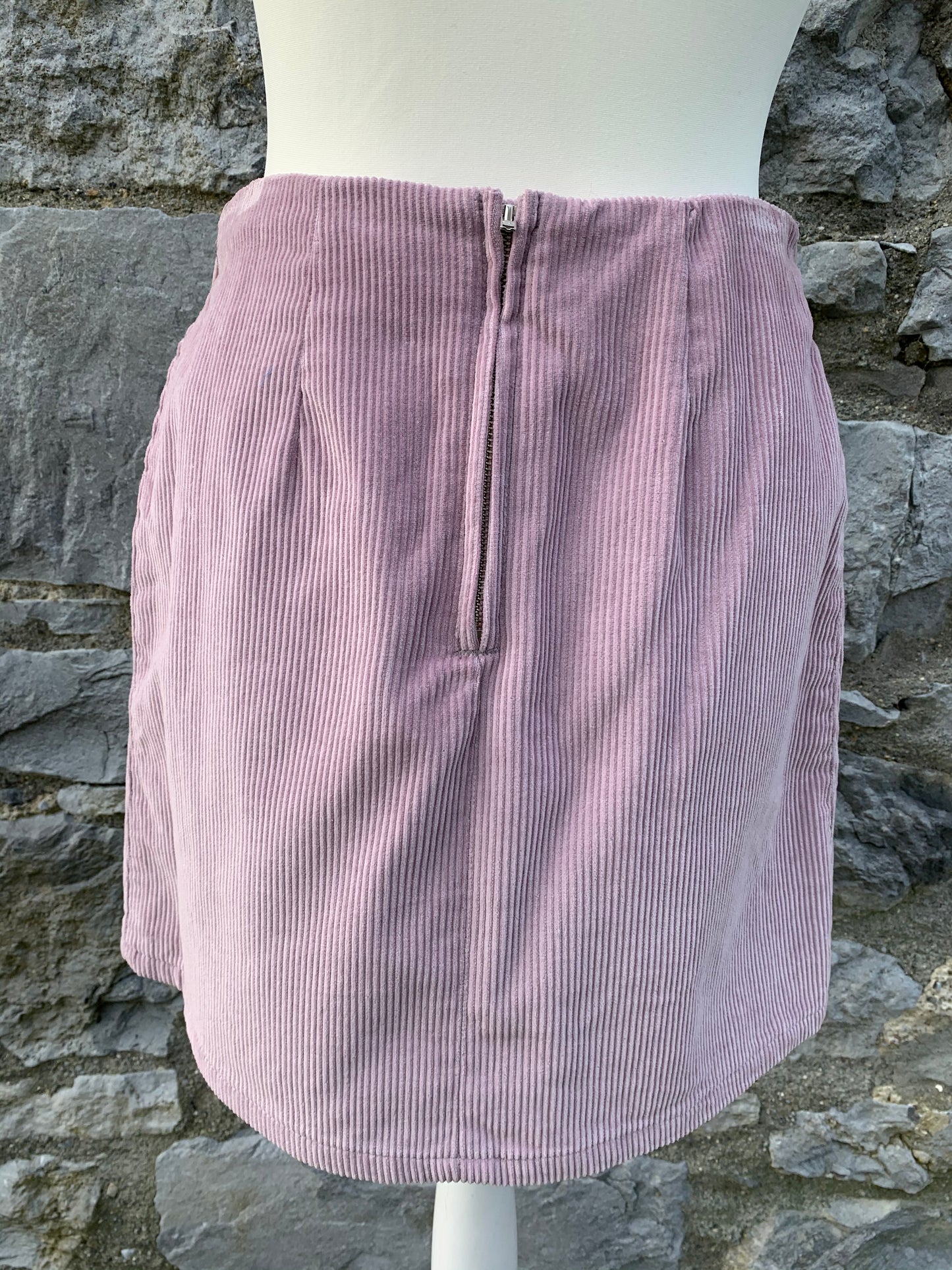 Pink thick cord skirt uk 10