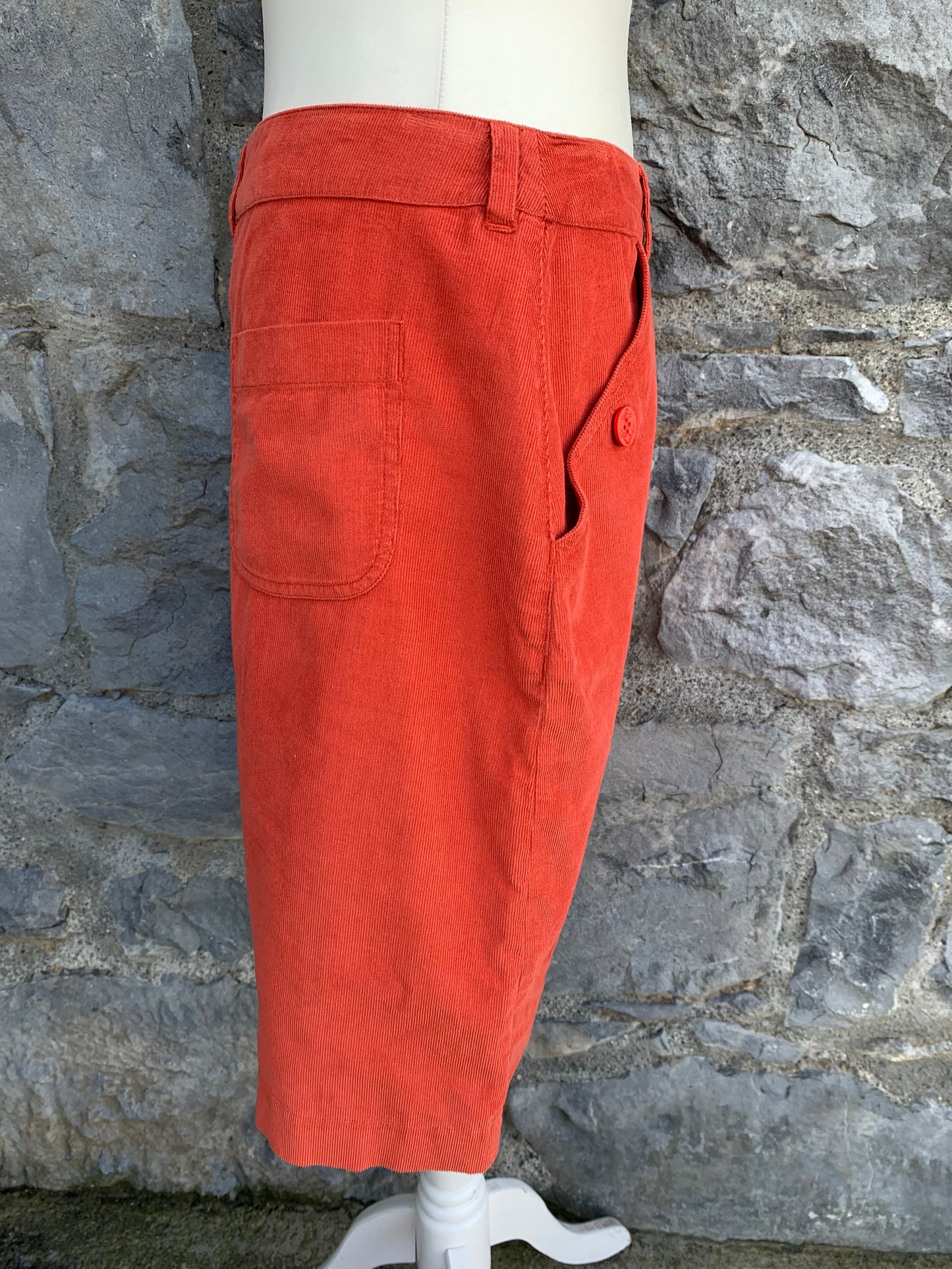 Orange cord skirt uk 12