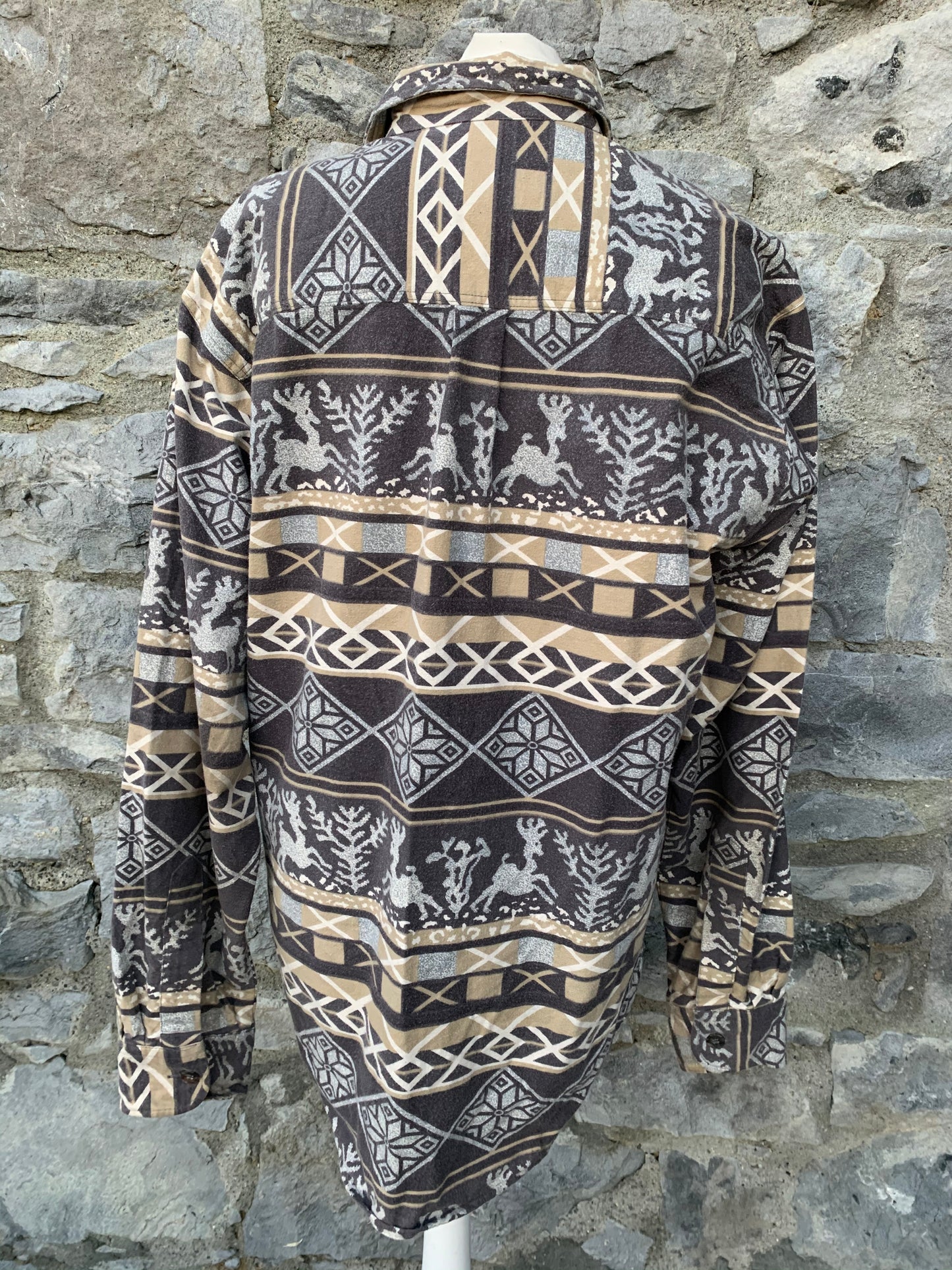 Fry-Day Reindeer flannel shirt Medium