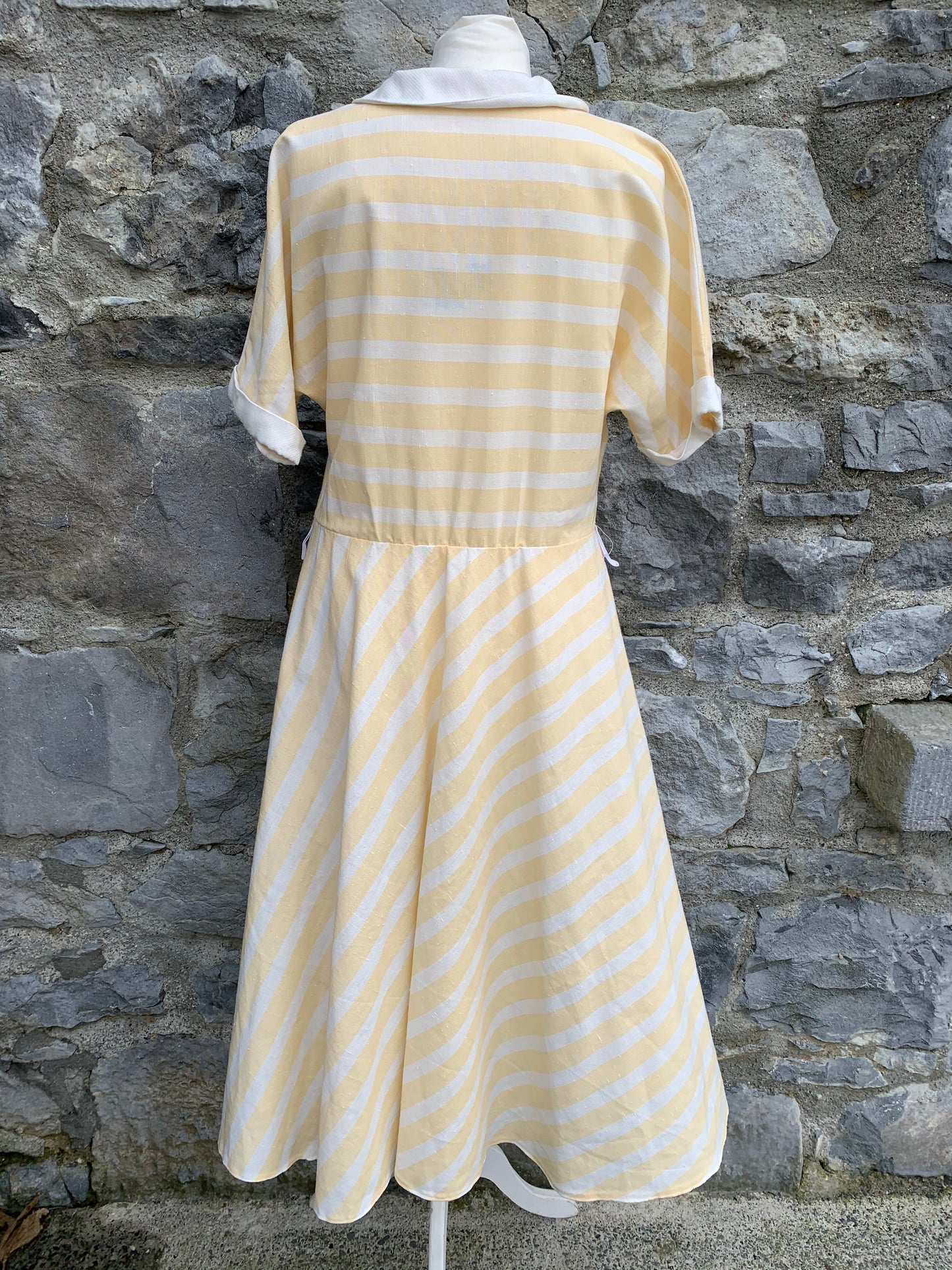 Yessica stripy yellow dress uk 10-12