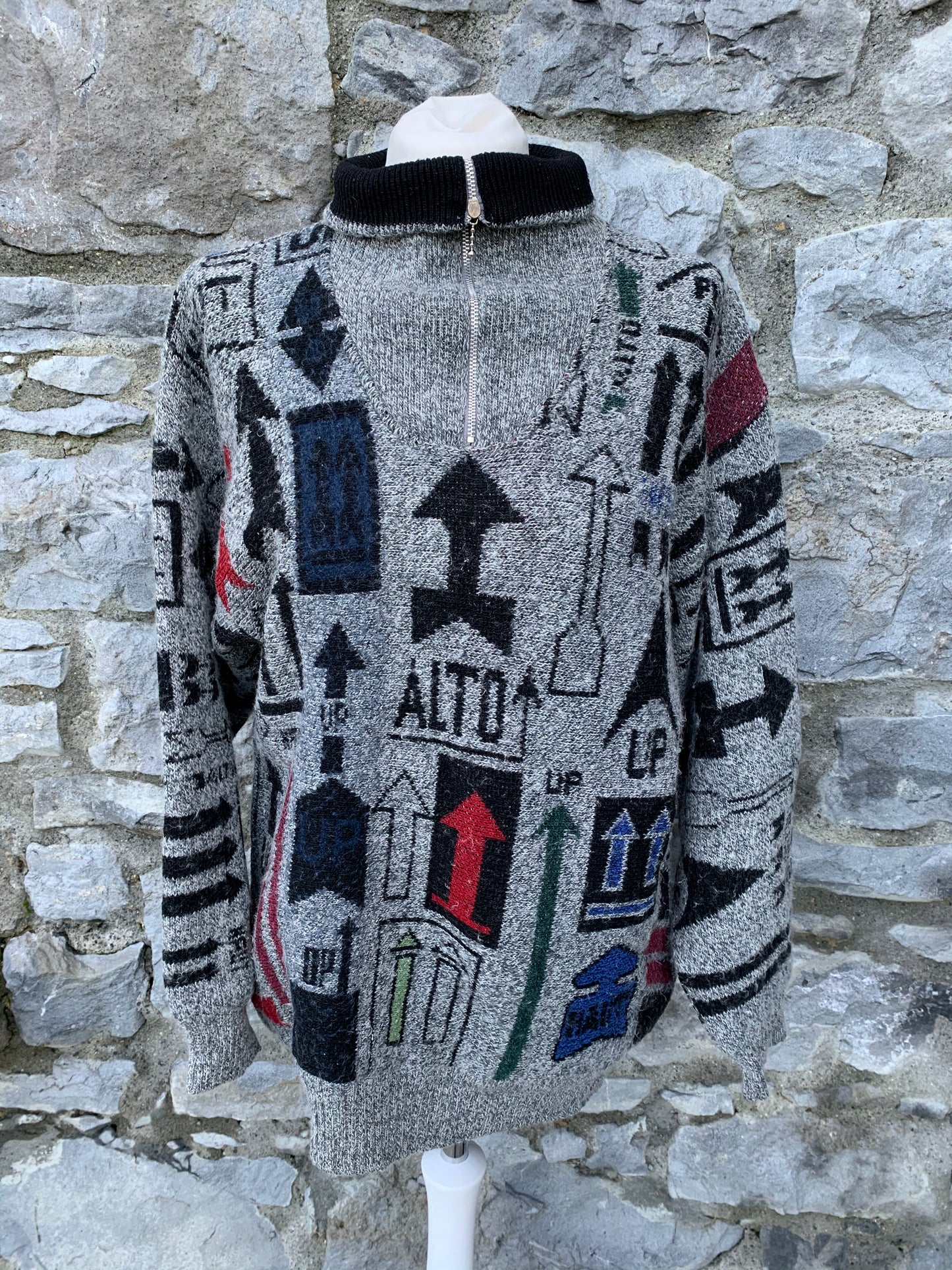 St.Clou grey arrow jumper Medium