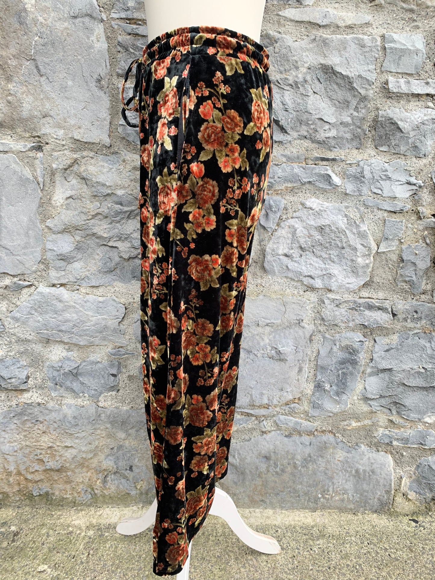 Floral velvet culottes uk 8-12