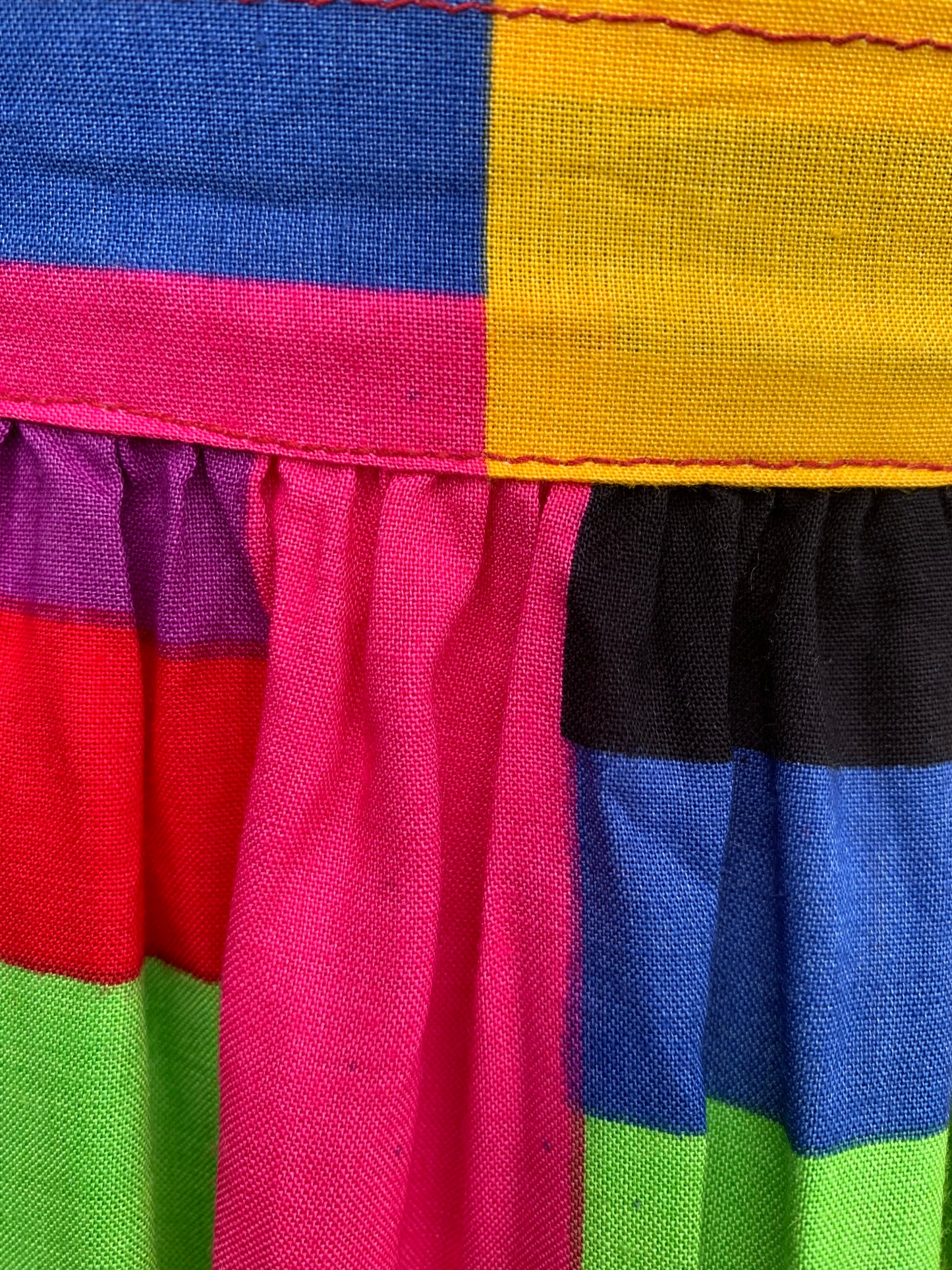 Colourful squares skirt uk 6