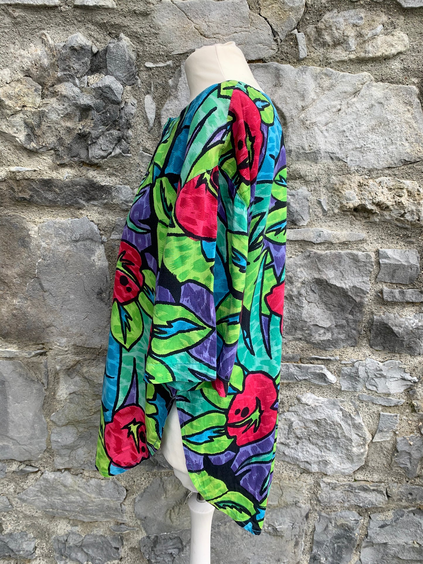 Cascade 80s big flowers shirt uk 12-14