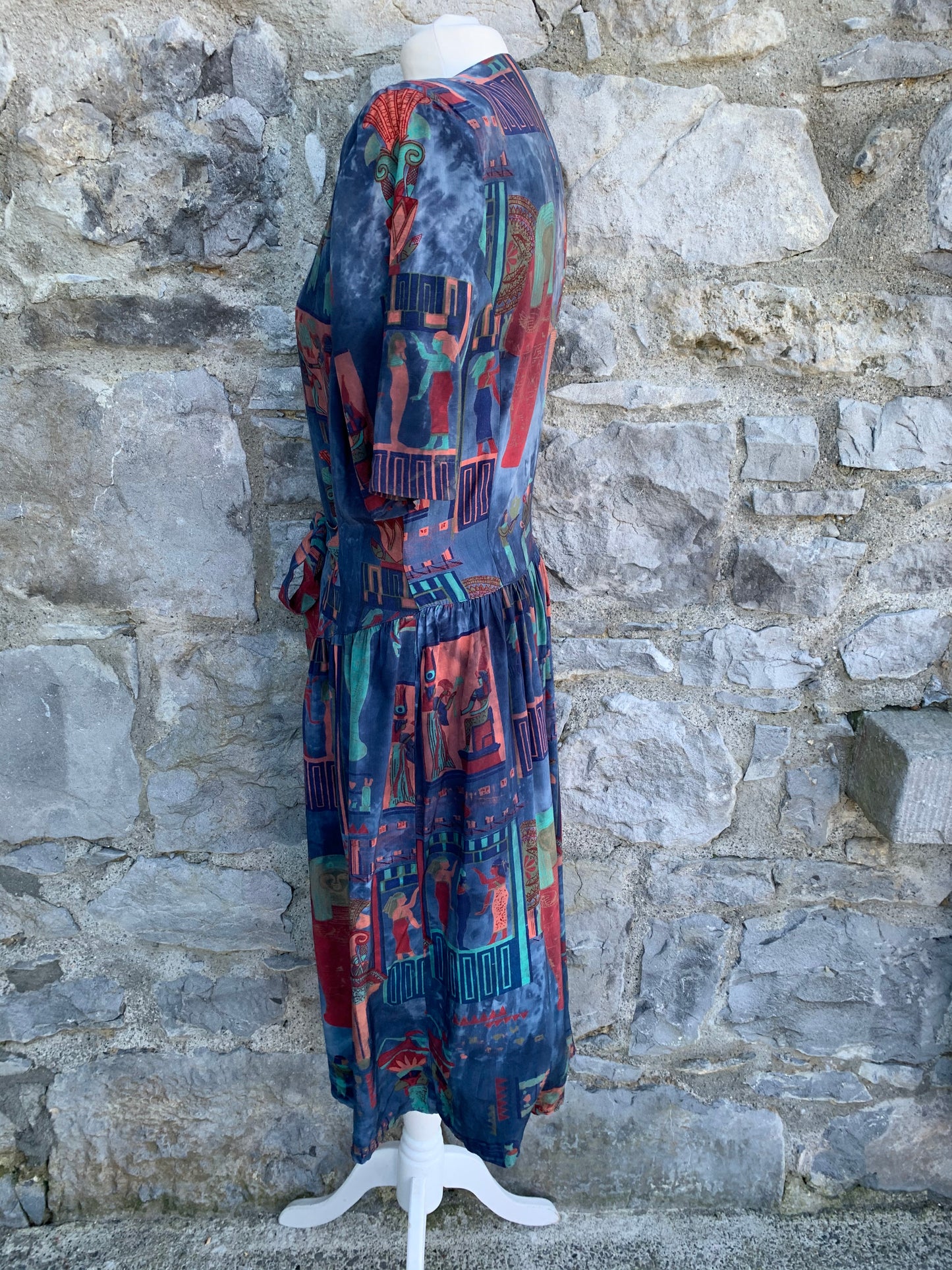 Migisan Ancient Egypt print dress uk 12