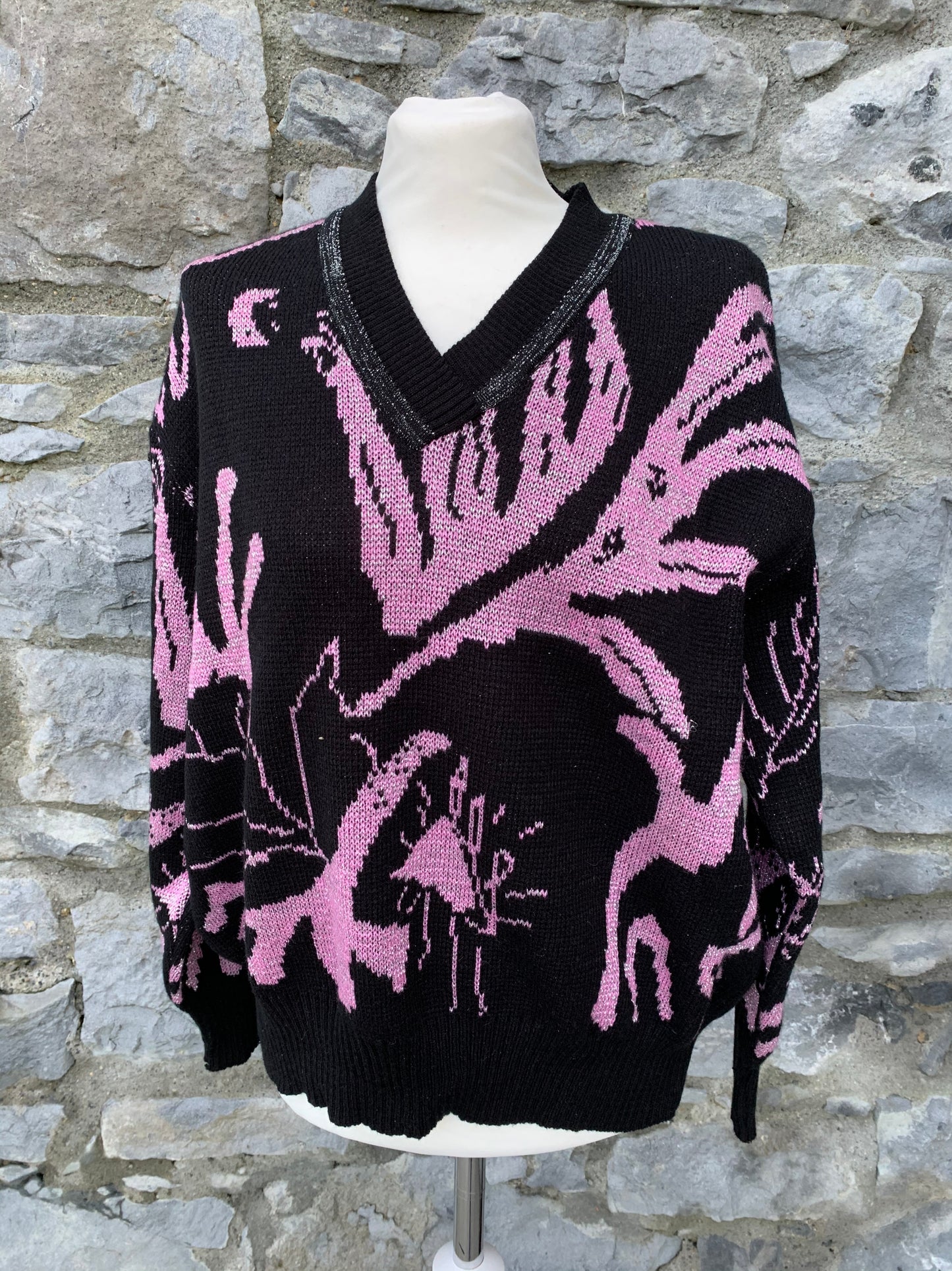 Black&lilac sparkly jumper uk 14